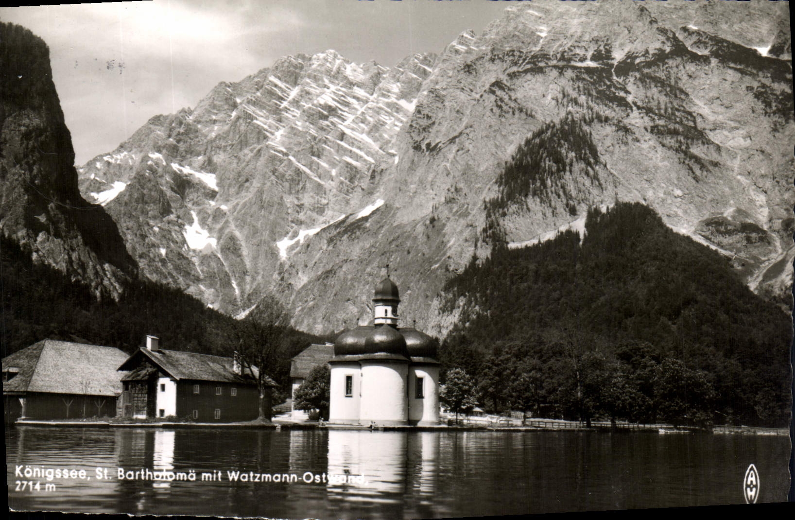 CPA Konigssee St Bartholoma mit Watzmann Ost