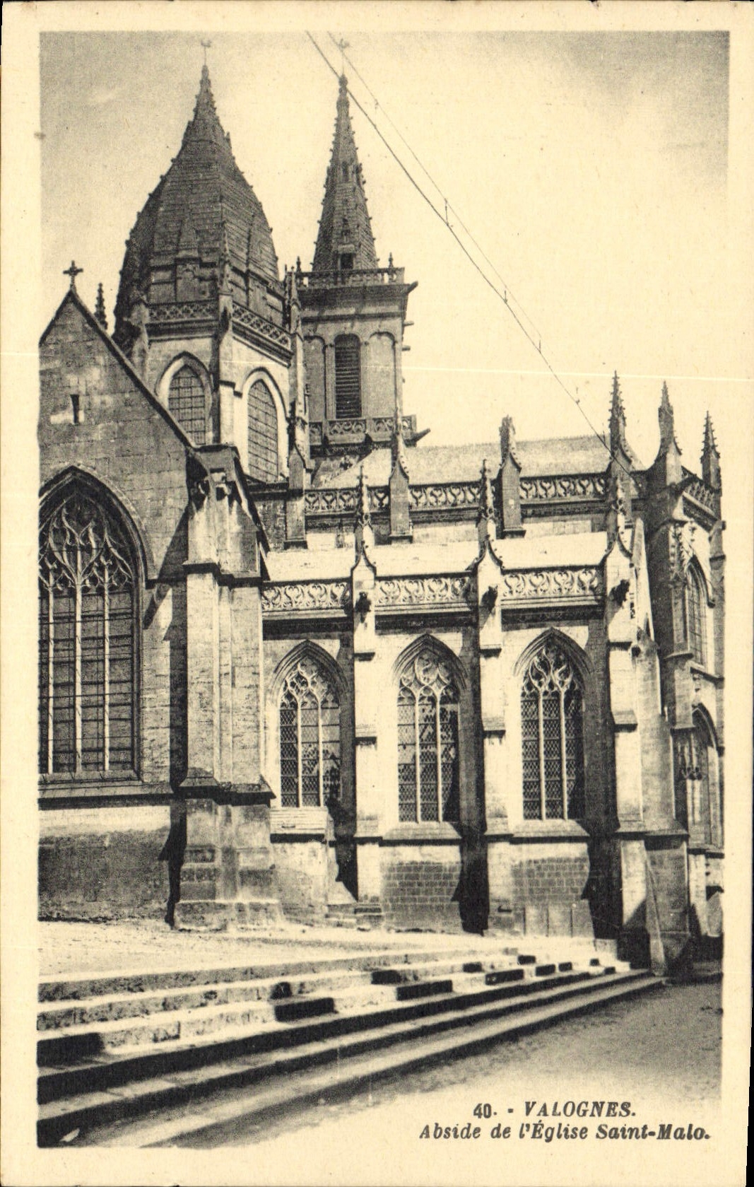 CPA Valognes Abside de l'Eglise Saint Malo 