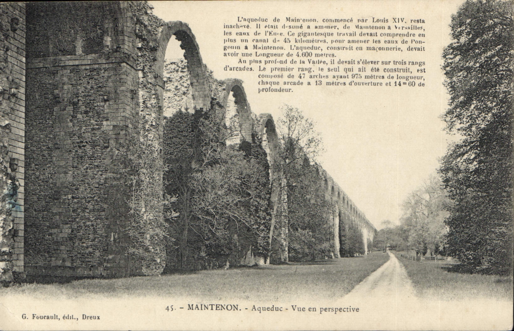 CPA Maintenon Aqueduc vue en Perspective