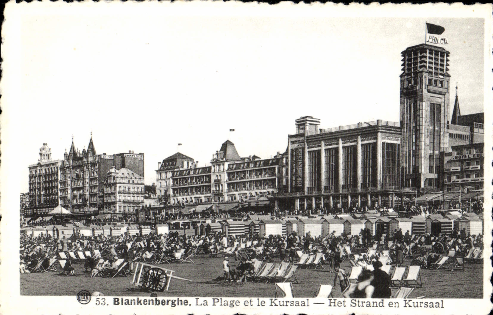 CPA Blankenberghe la Plage Ideale et le Kursaal