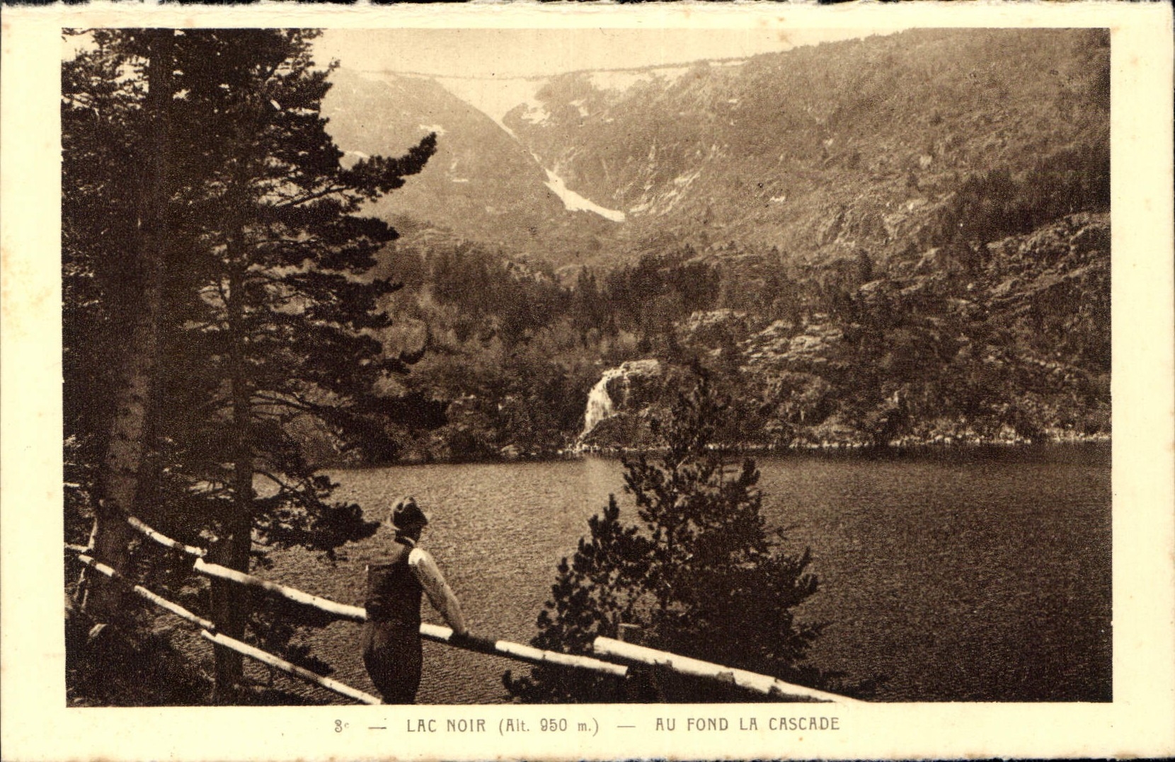 CPA Lac Noir Au Fond la Cascade