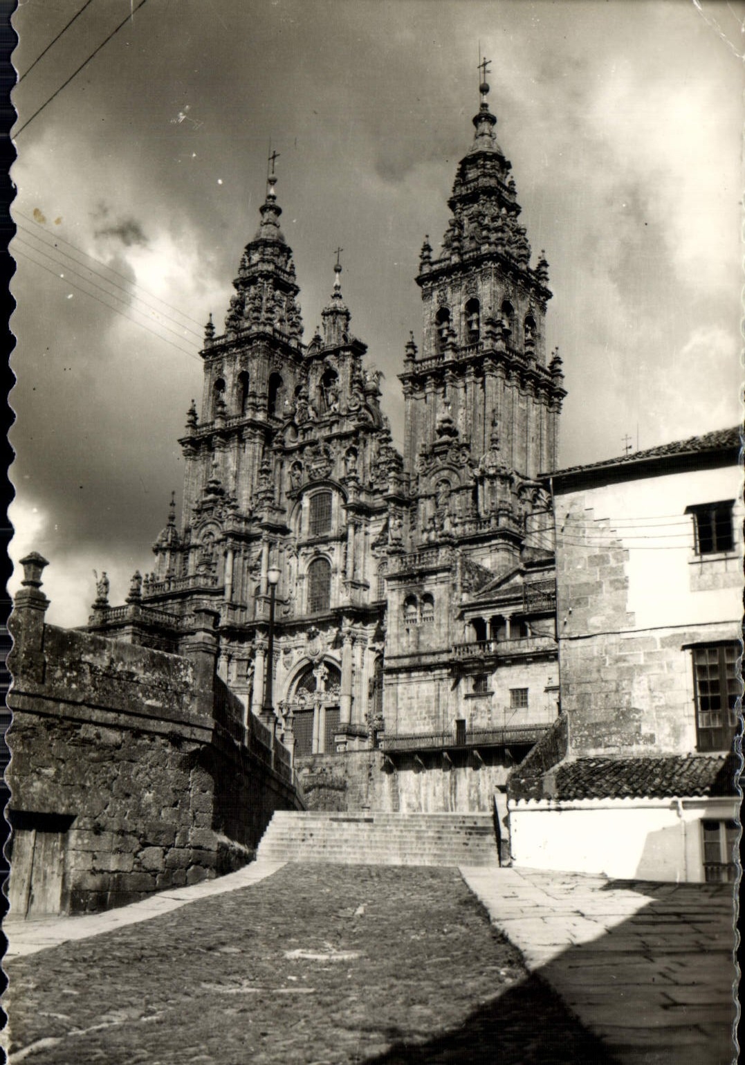 CPA Santiago de Compos Ela Cathedrale facade de l'Obradoiro 