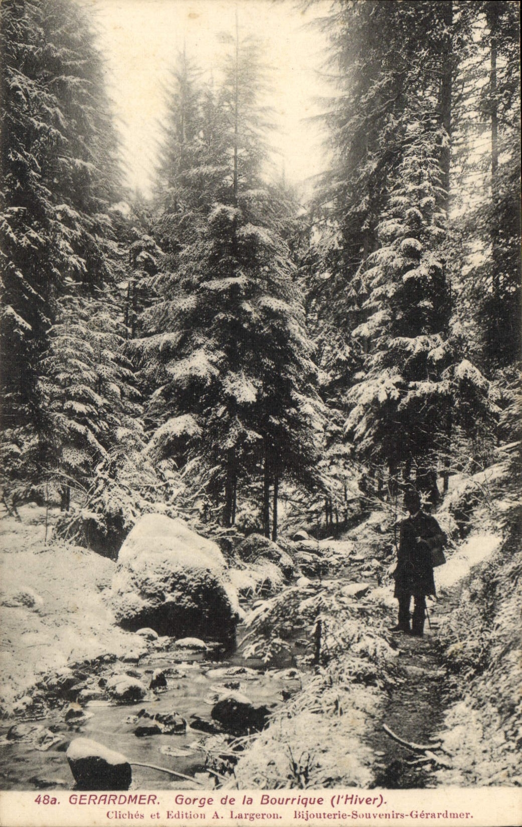 CPA Gerardmer Gorge de la Bourrique l'Hiver 