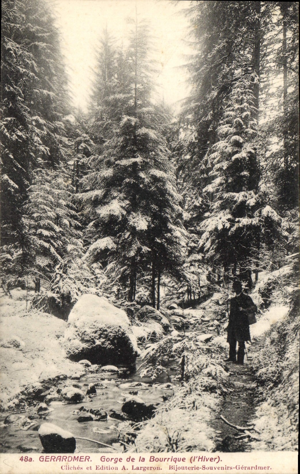CPA Gerardmer Gorge de la Bourrique l'Hiver 