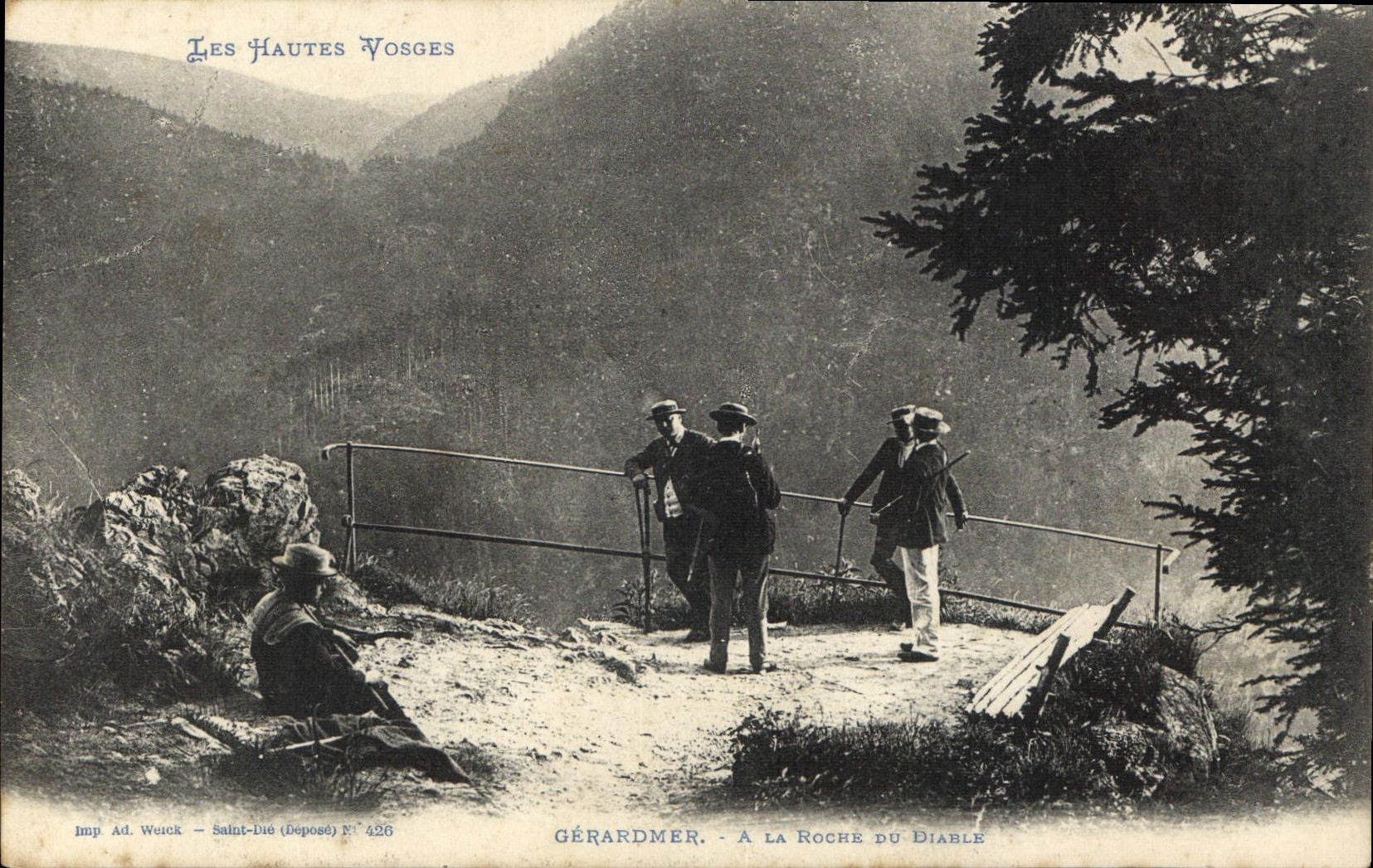 CPA Gerardmer a la Roche du Diable 