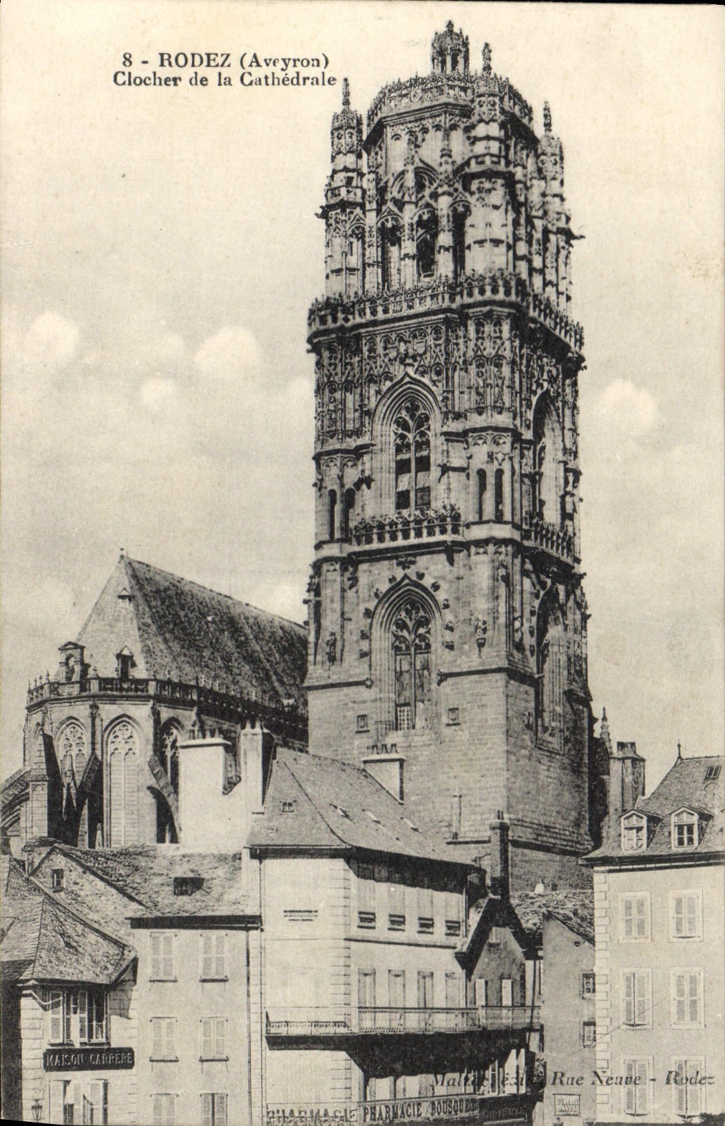 CPA Rodez Aveyron Clocher de la Cathedrale