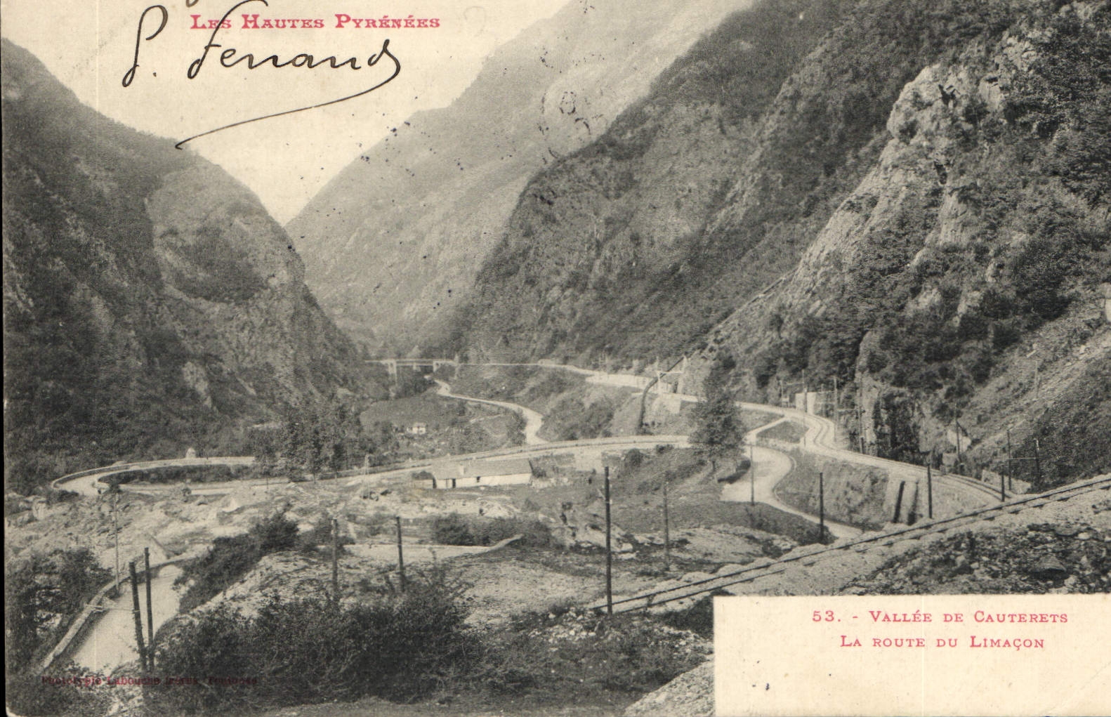 CPA Les Hautes Pyrenees Vallee de Cauterets la Route du Limacon