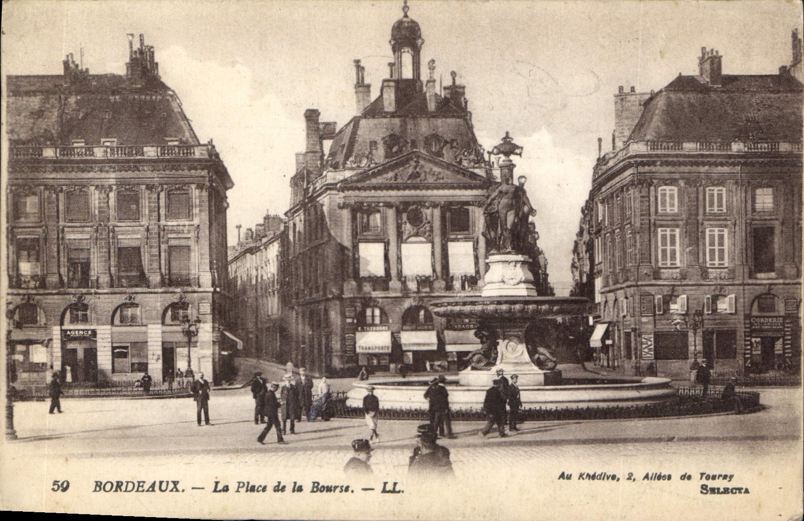 CPA Bordeaux la Place de la Bourse 