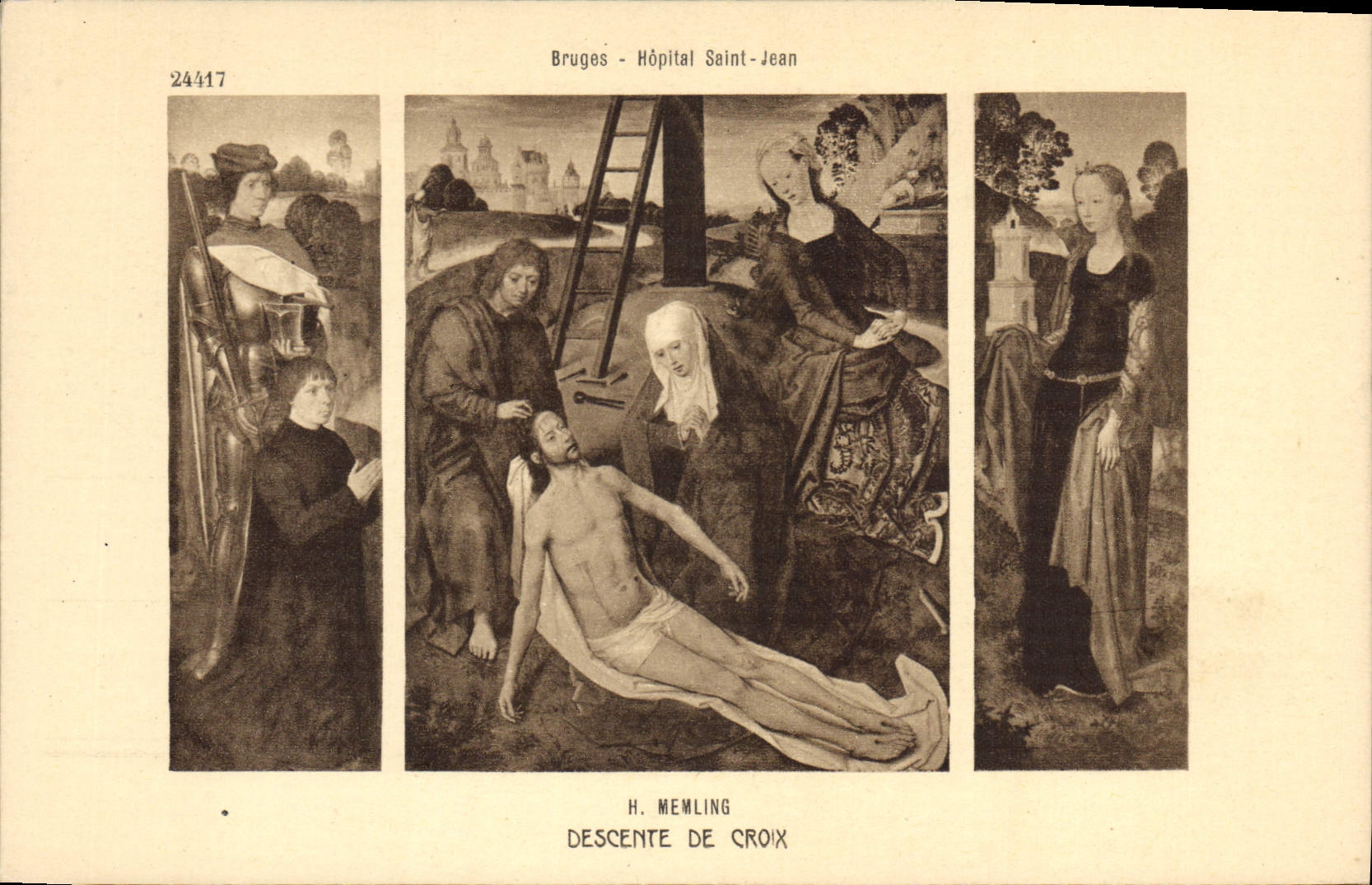 CPA Bruges Hopital Saint Jean H Memling Descente de Croix 