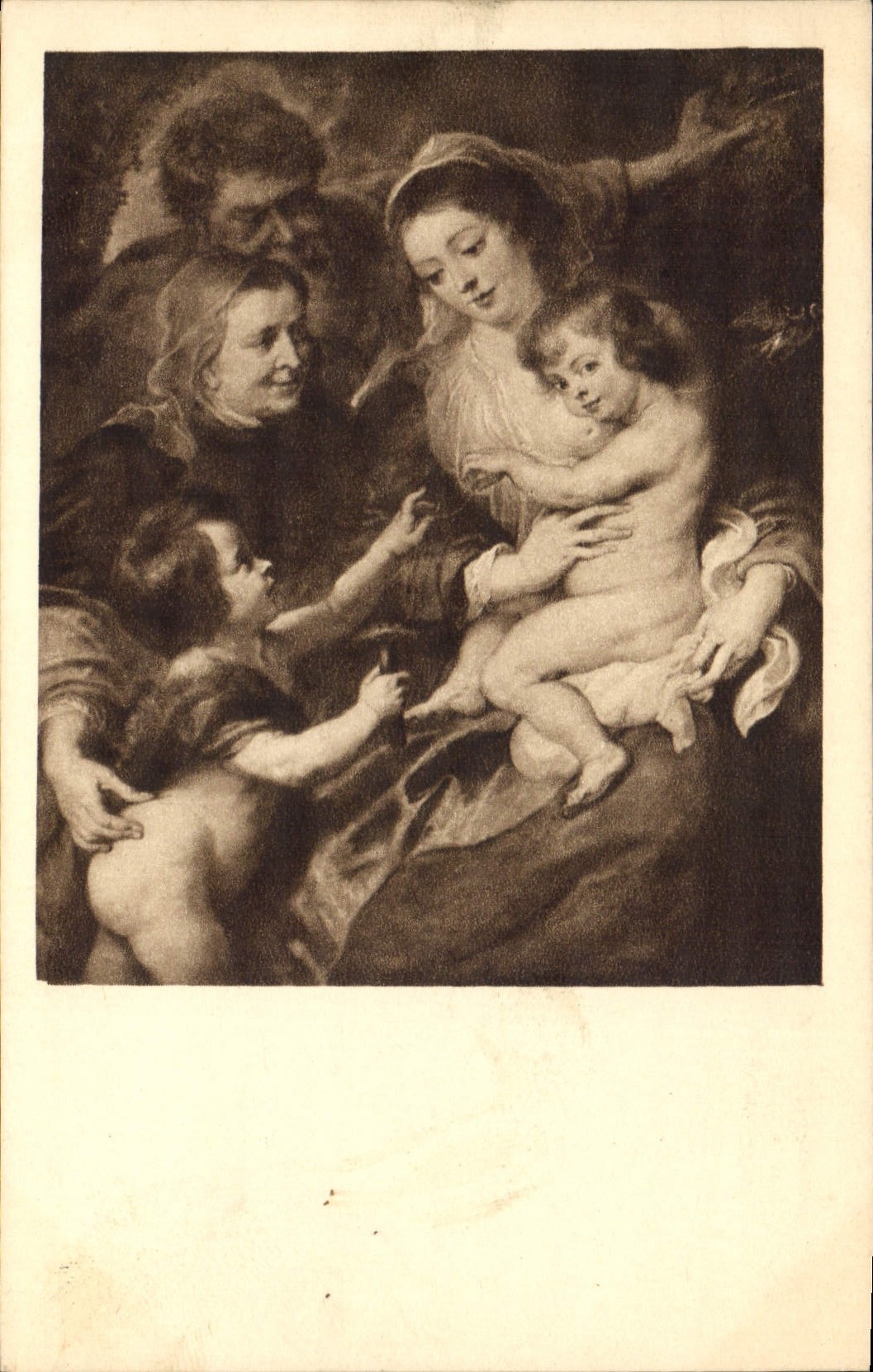CPA Rubens Heilige Famllie Reproduktion nach dem Original im Colner Wallraf Richartz Museum 