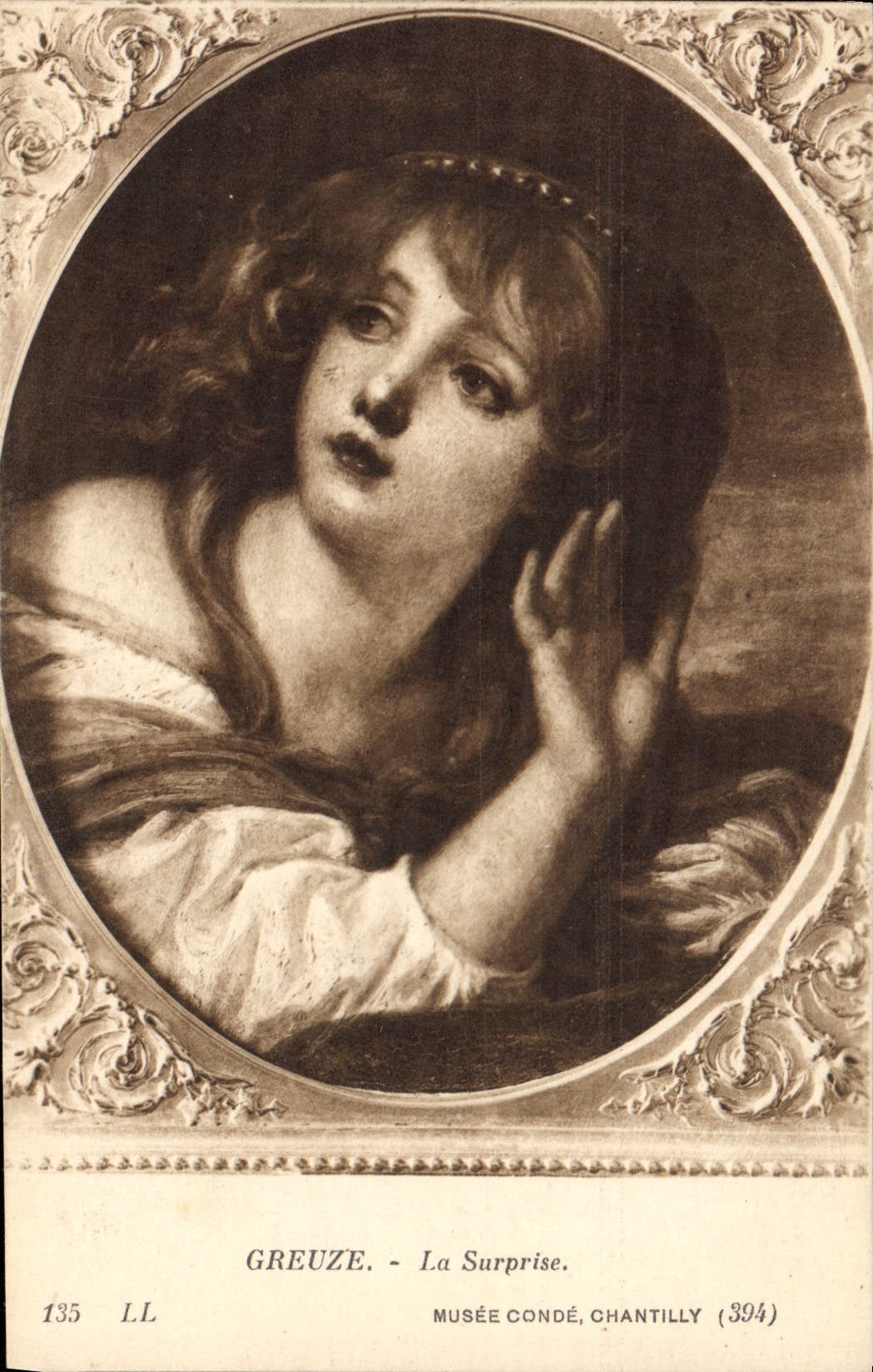 CPA Greuze la Surprise Musee Conde Chantilly 