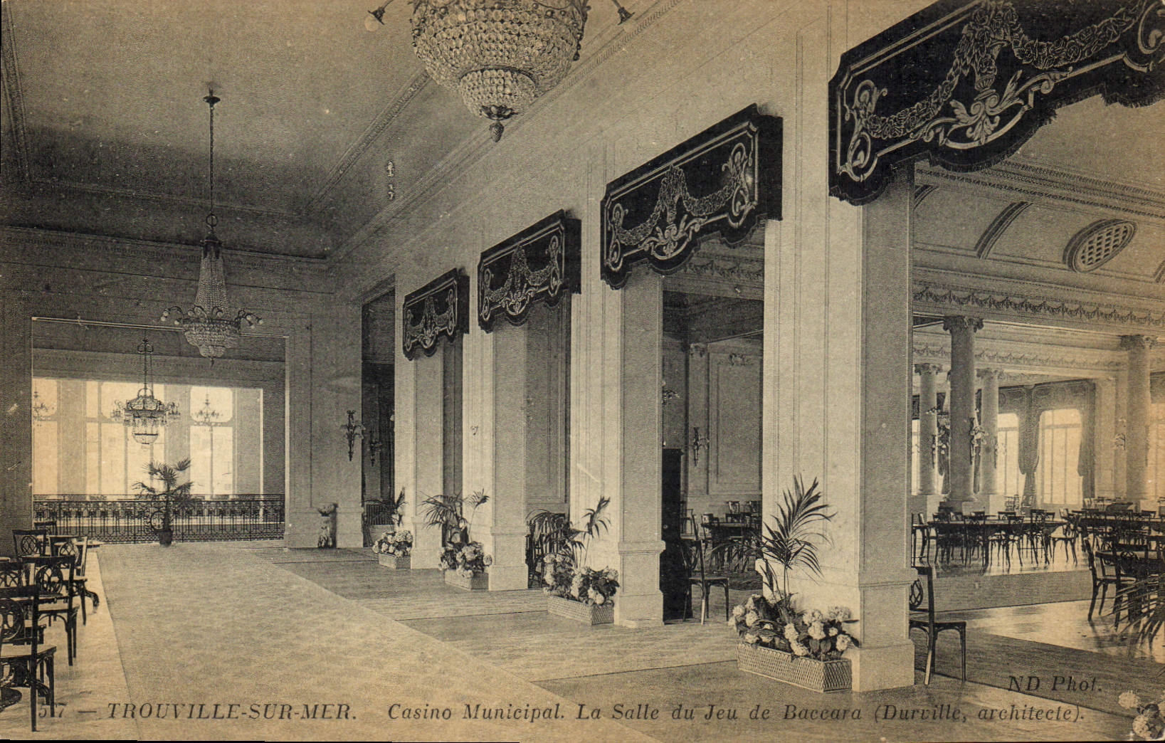 CPA Trouville sur Mer Casino Municipal la Salle du jeu de Baccara 