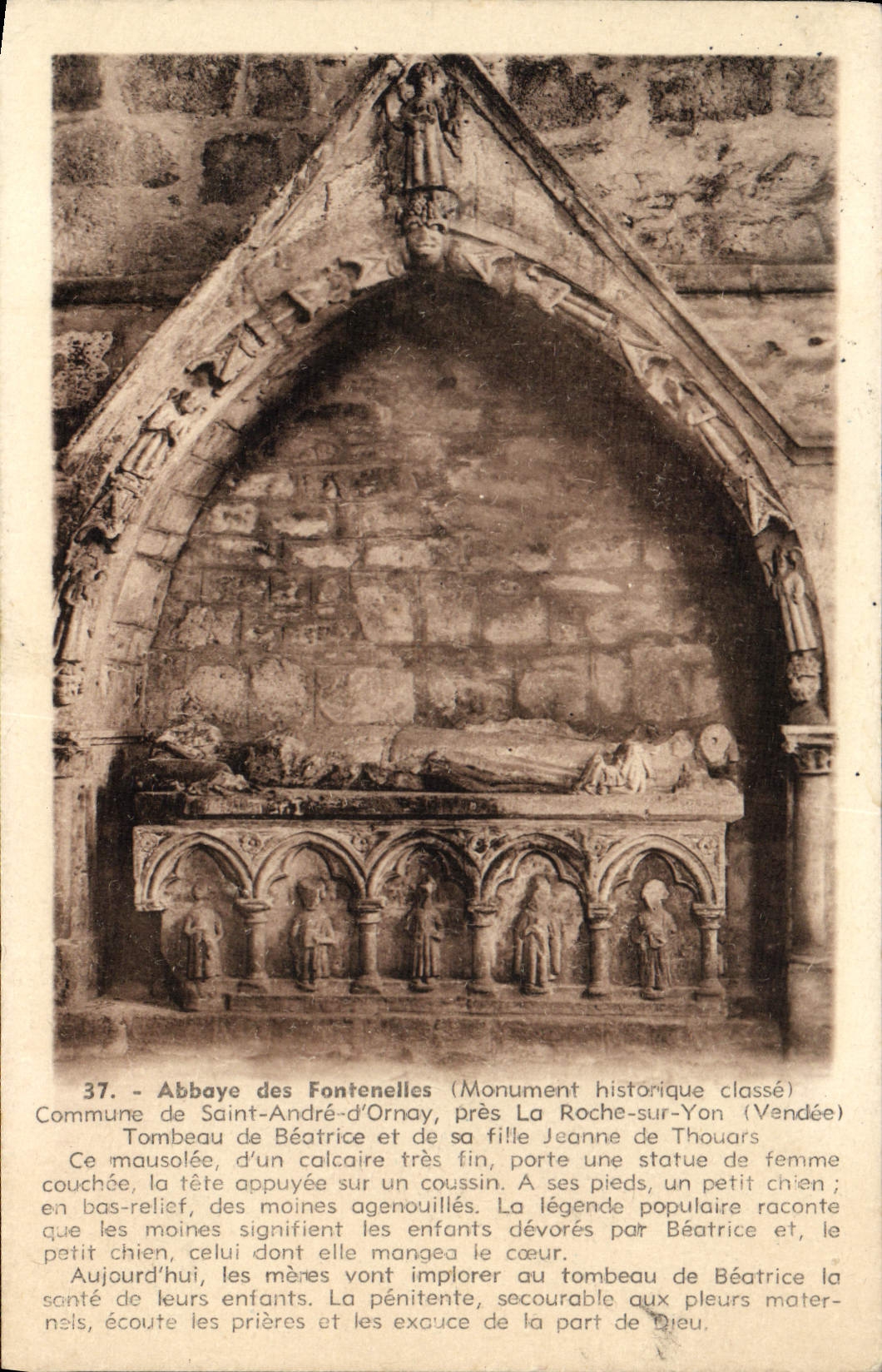 CPA Abbaye des Fontenelles Monument historique Classe