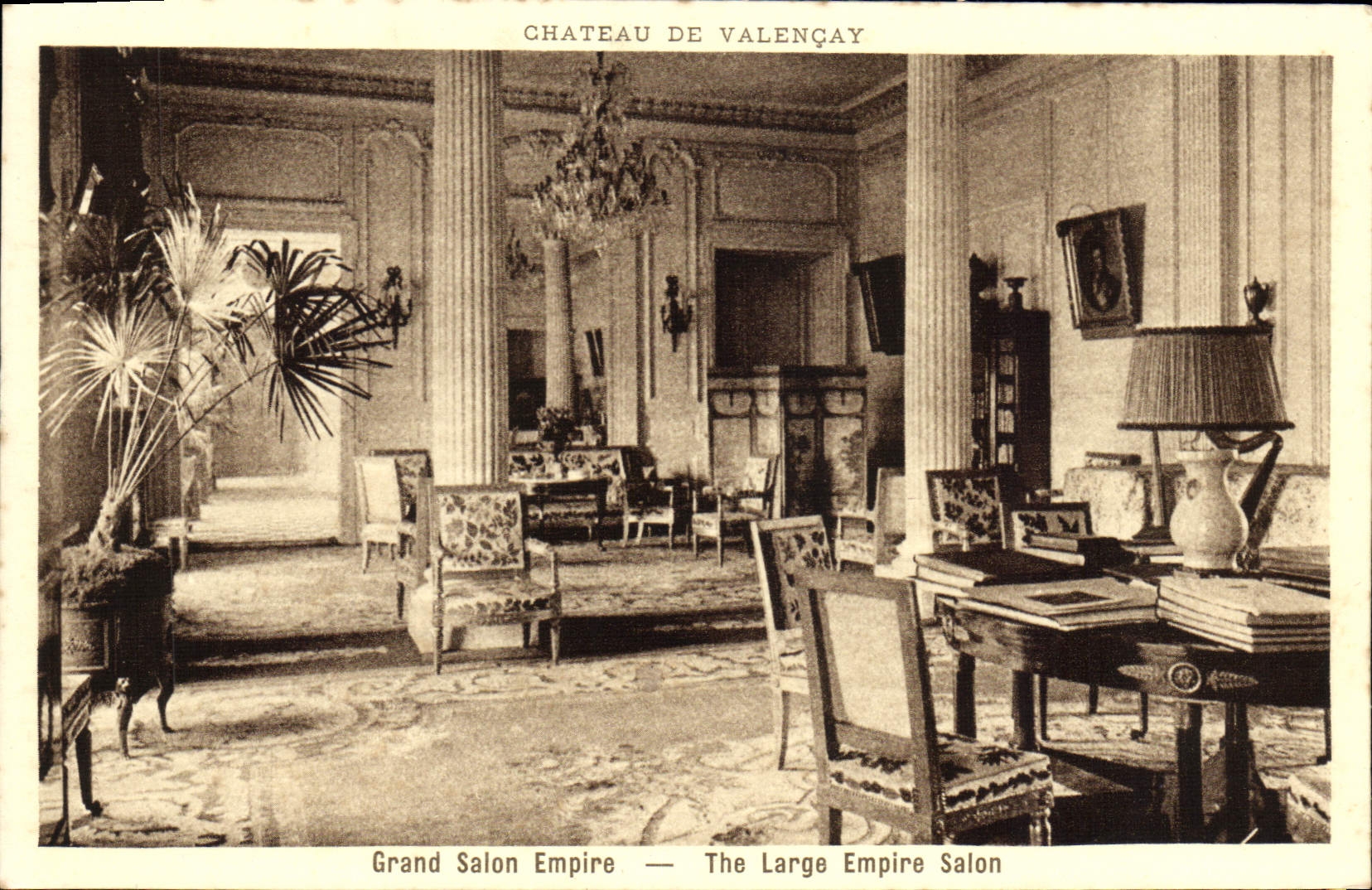 CPA Grand Salon Empire Château de Valencay