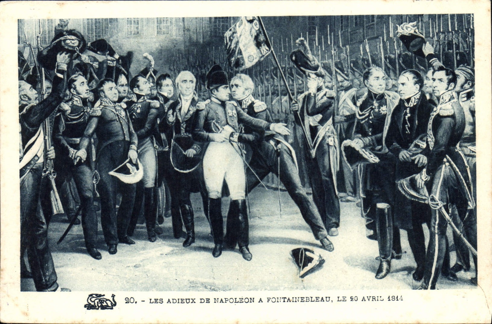 CPA Les Adieux de Napoleon a Fontainebleau le 20 Avril 1814 