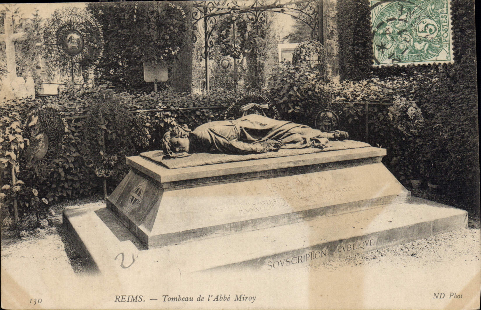 CPA Reims Tombeau de l'Abbe Miroy 