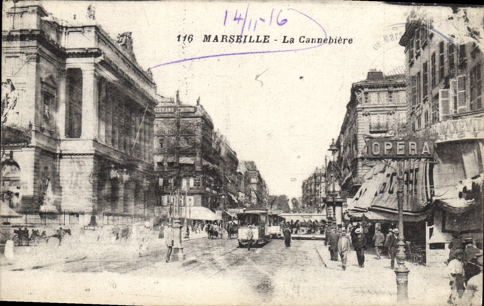 CPA Marseille la Cannebiere 