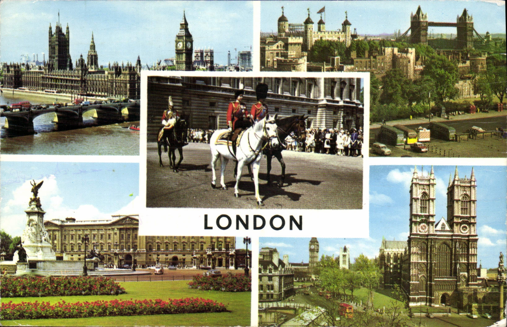 CPA The Houses of Parliament the Tower and Tower Bridge and Westminster Bridge HM the Queen and HRH