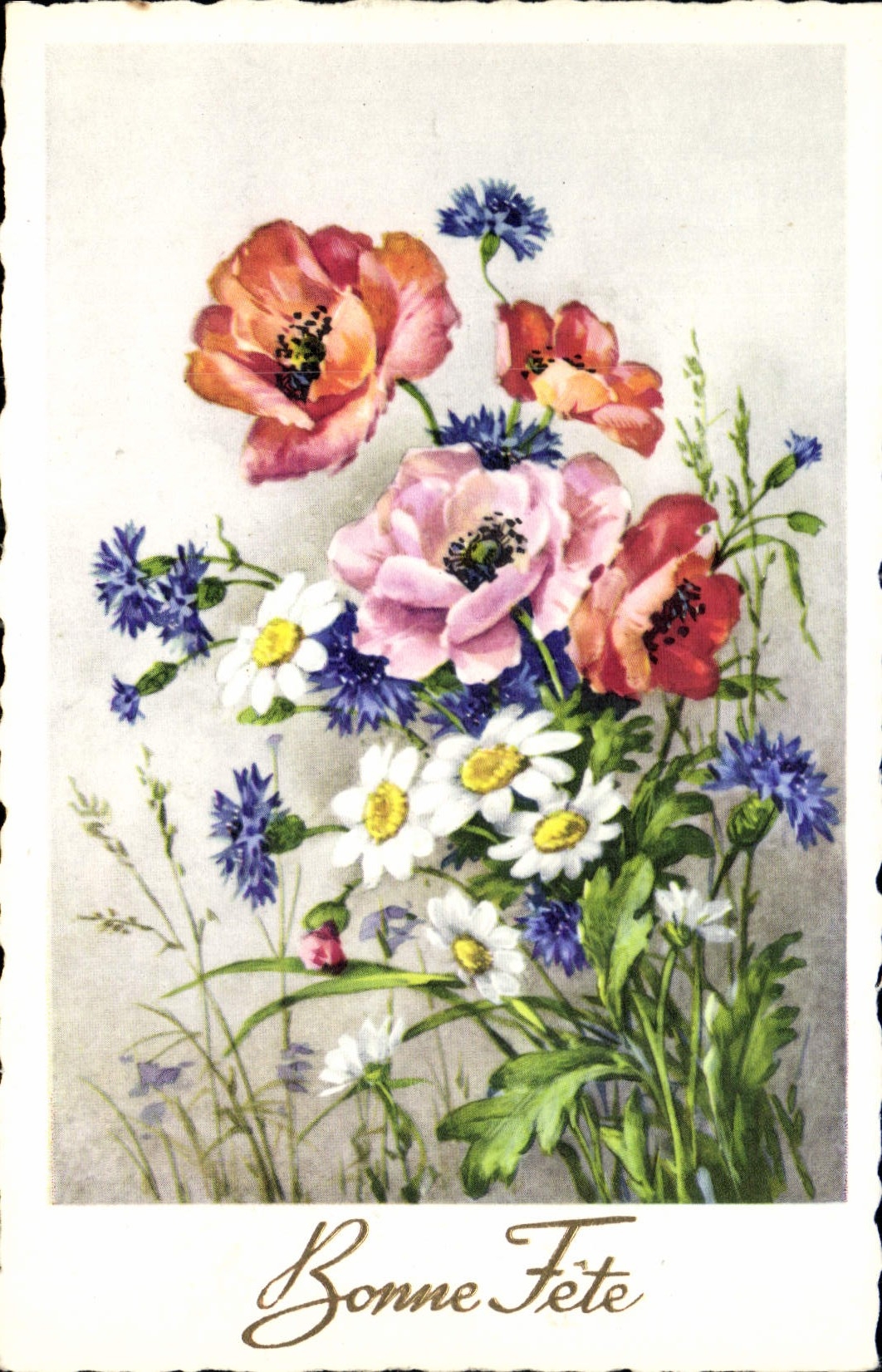 CPA Bonne Fete Fleurs