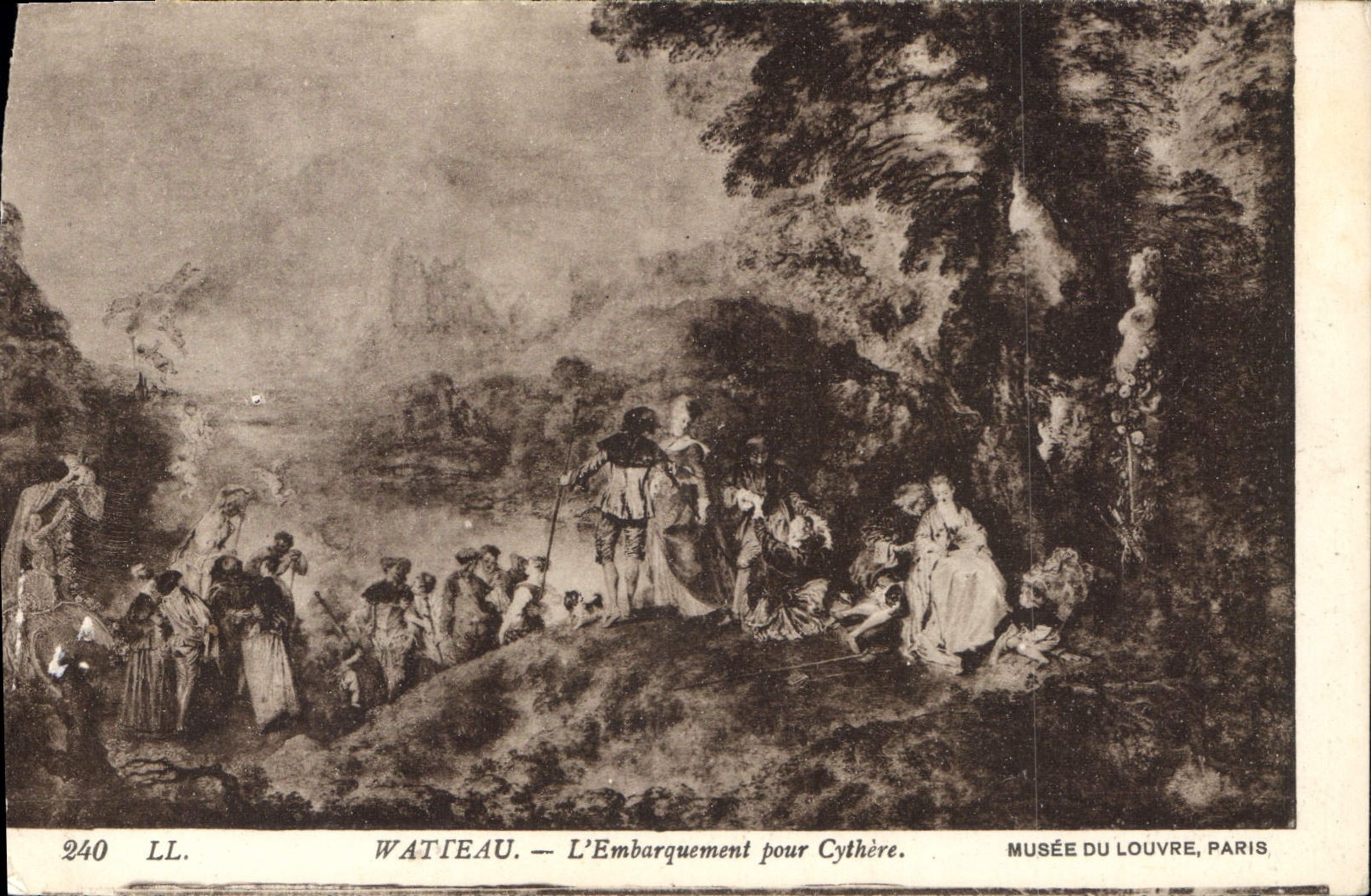 CPA Watteau l'Embarquement pour Cythere Musee du Louvre Paris 