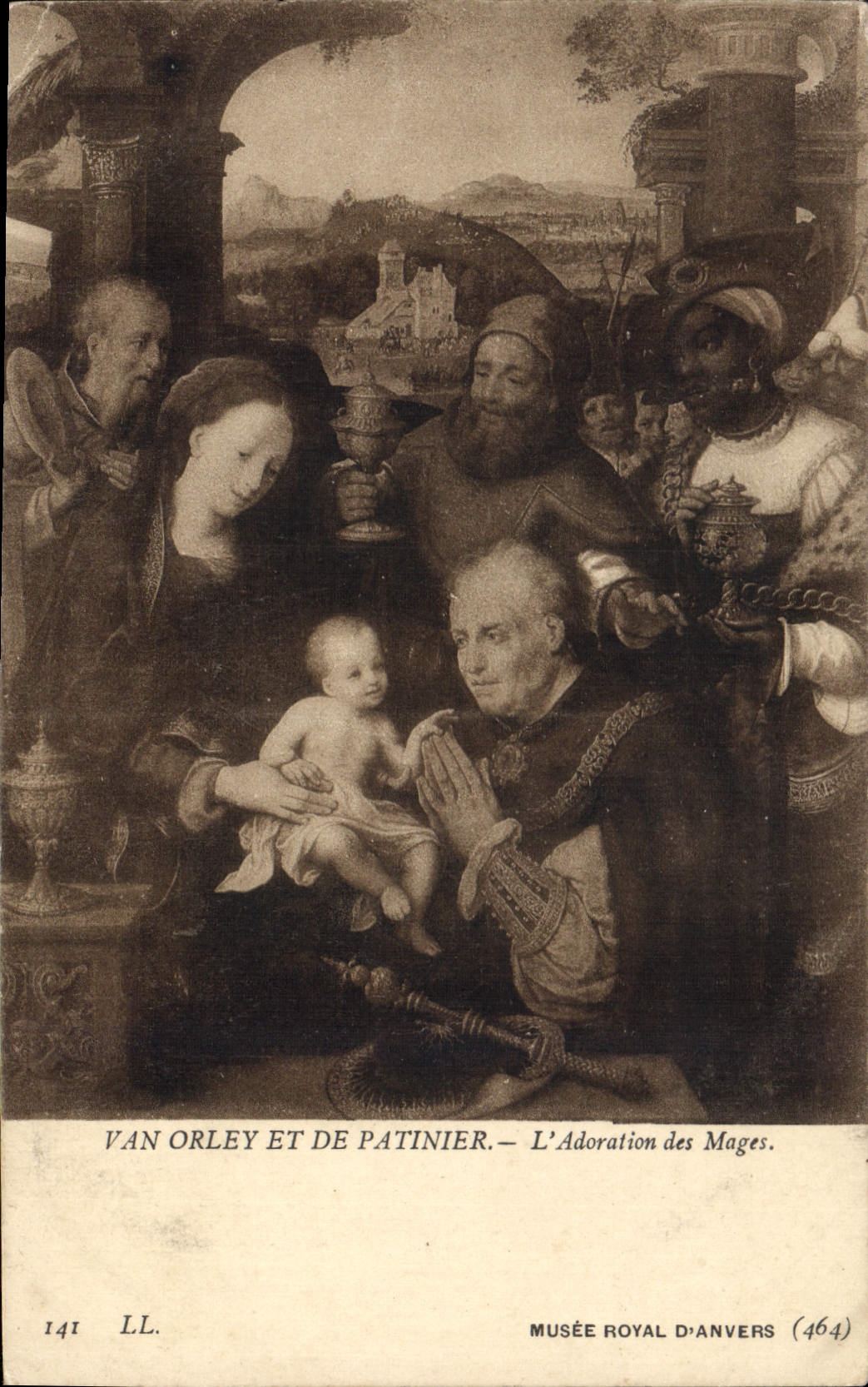 CPA Van Orley et de Patinier l'Adoration des Mages Musee royal d'Anvers 