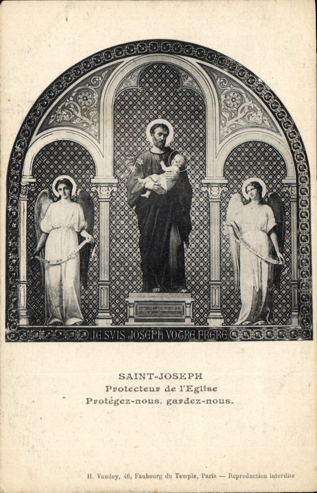 CPA Saint Joseph Protecteur de l'Eglise Protegez nous gardez nous 
