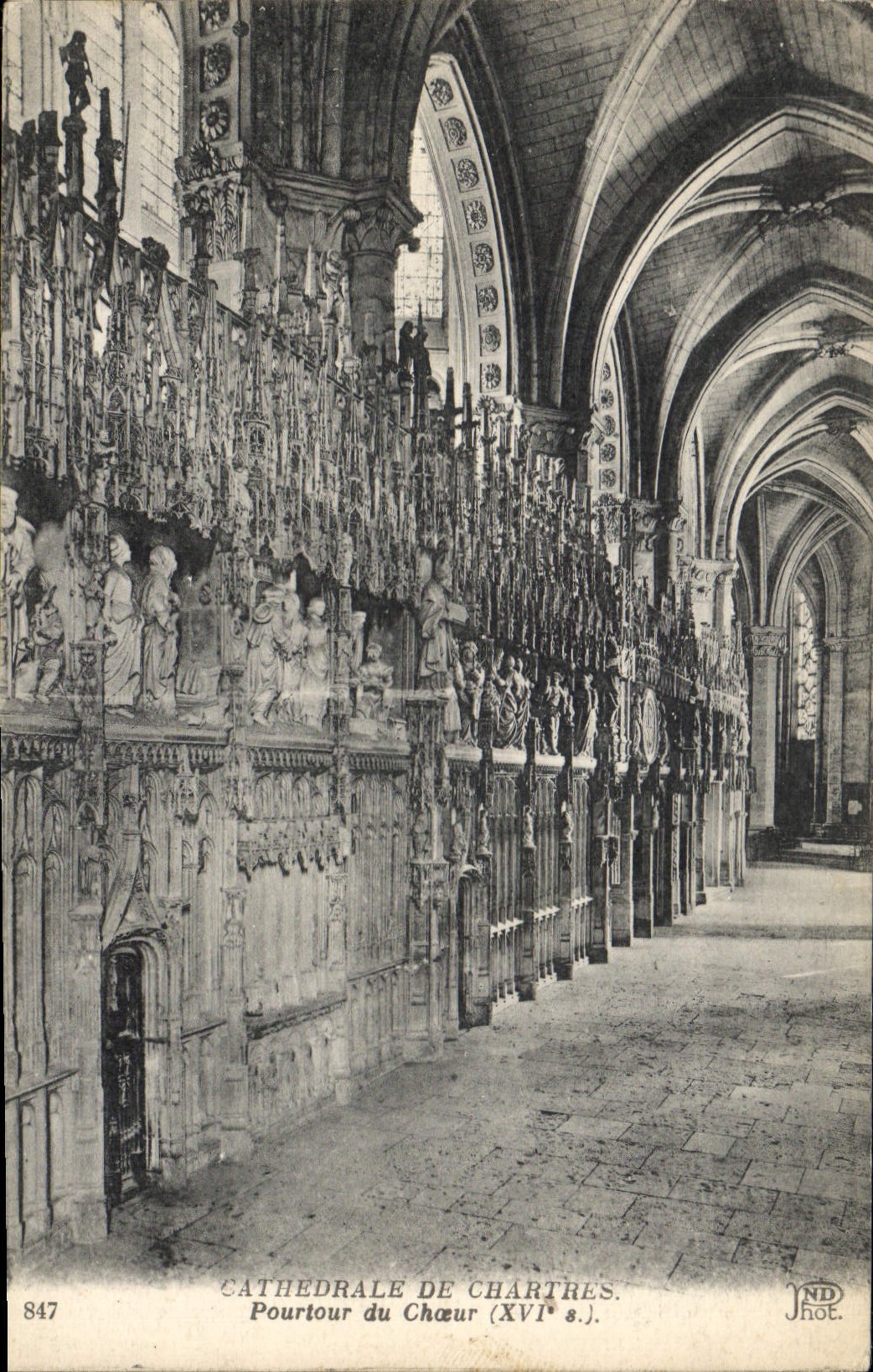 CPA Cathedrale de Chartres Pourtour du Choeur XVIs 