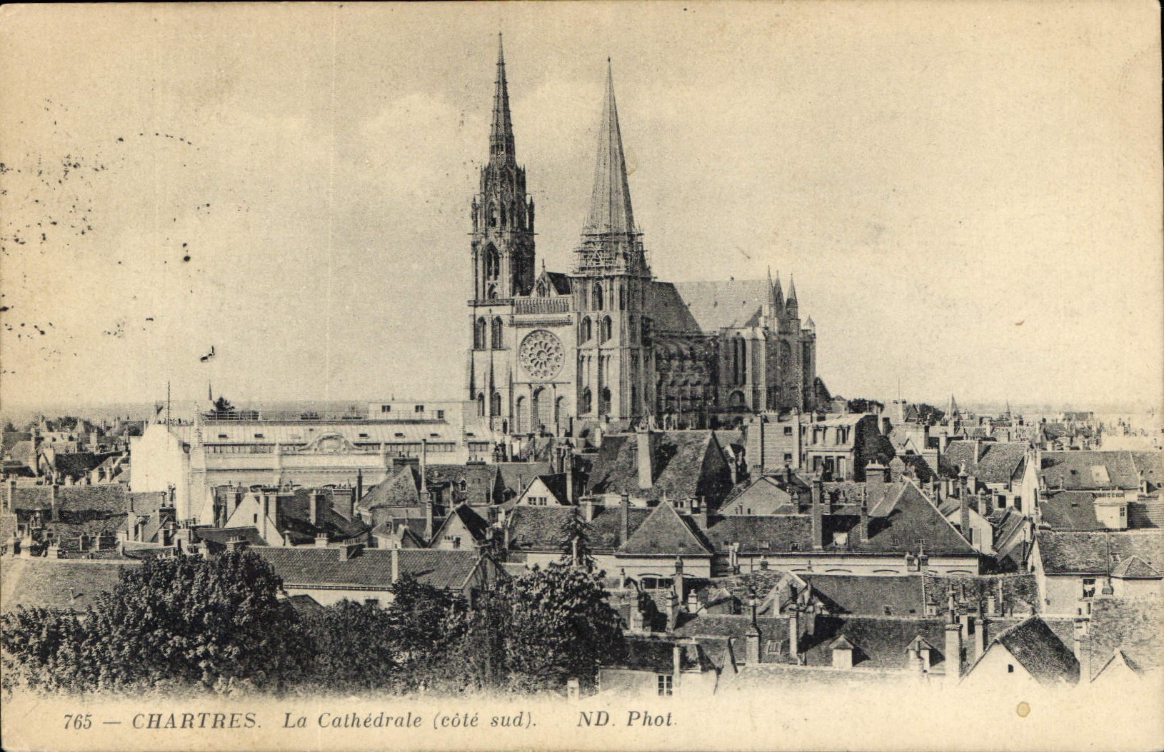 CPA Chartres La Cathedrale cote sud 