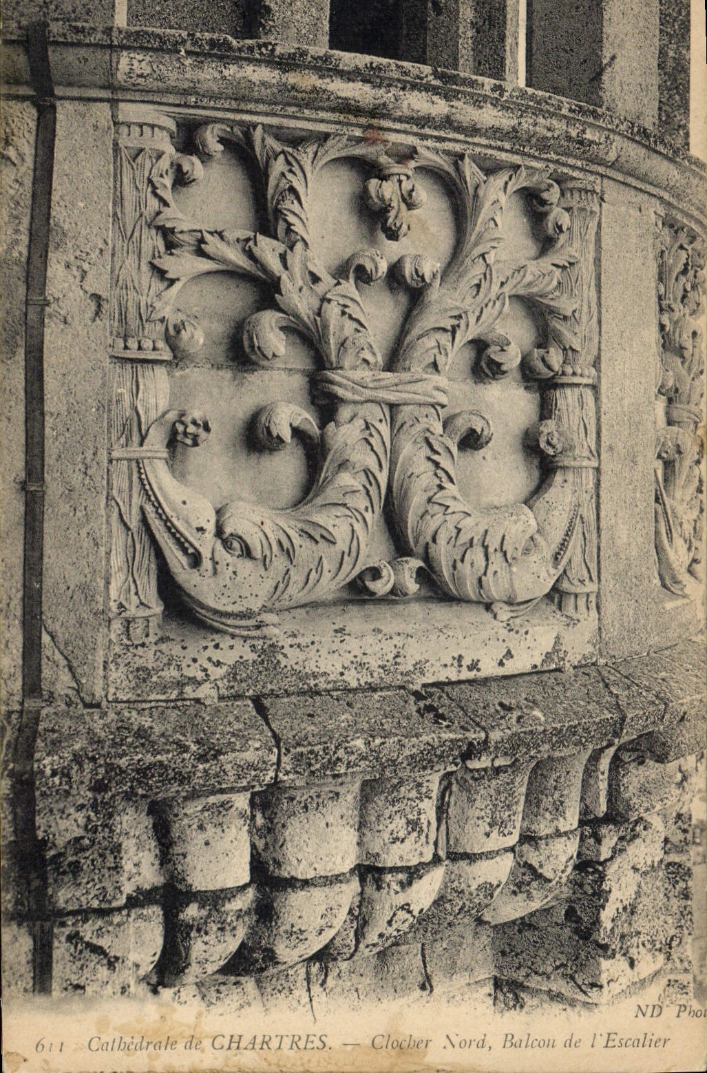 CPA Cathedrale de Chartres Clocher Nord Balcon de l'Escalier