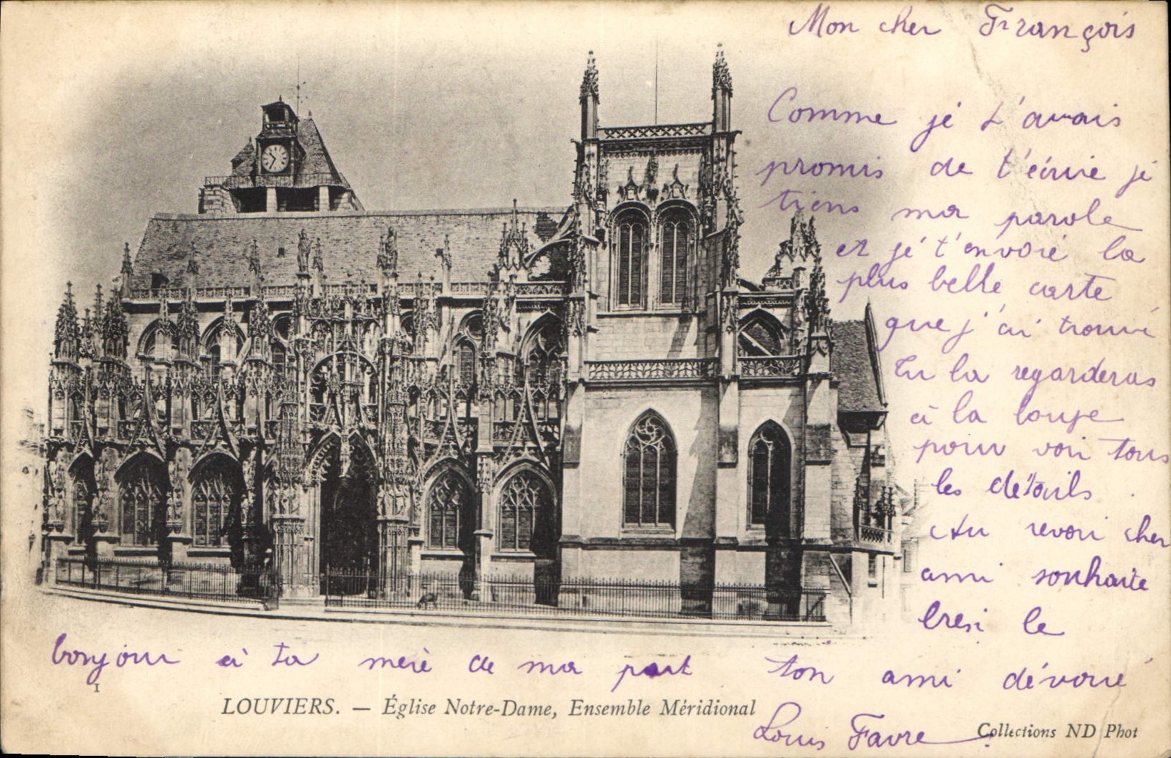 CPA Louviers Eglise Notre Dame Ensemble Meridional 