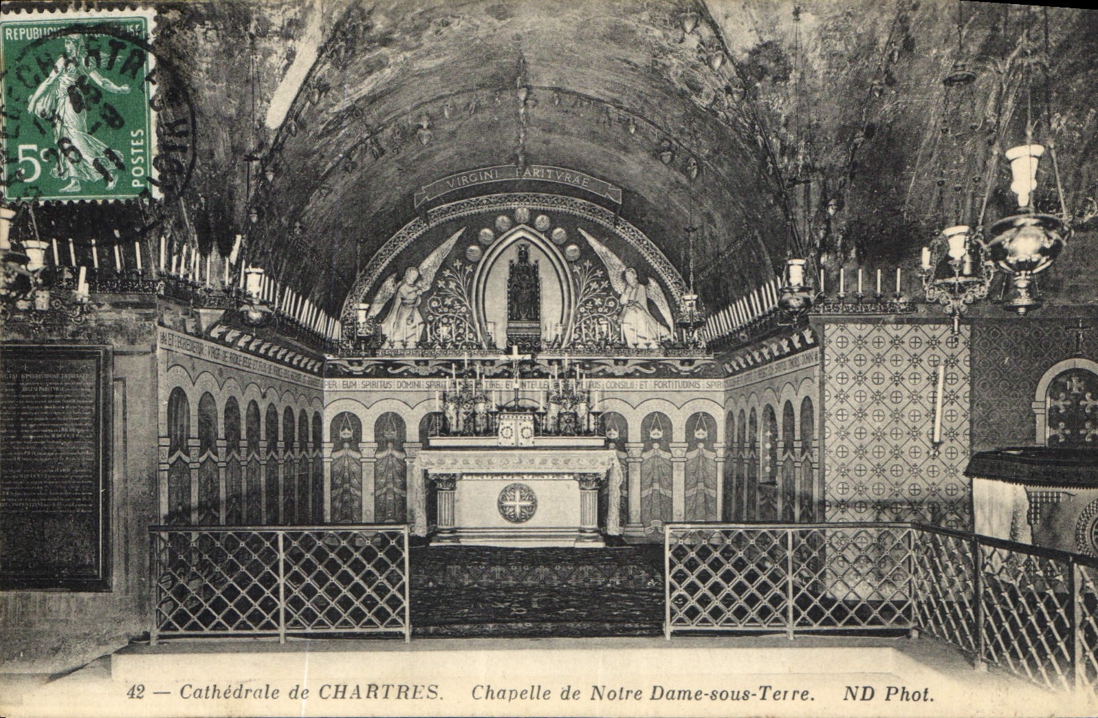 CPA Cathedrale de Chartres Chapelle de Notre Dame sous Terre 