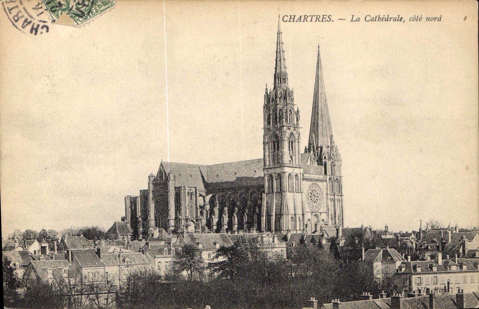 CPA Chartres La Cathedrale cote nord 