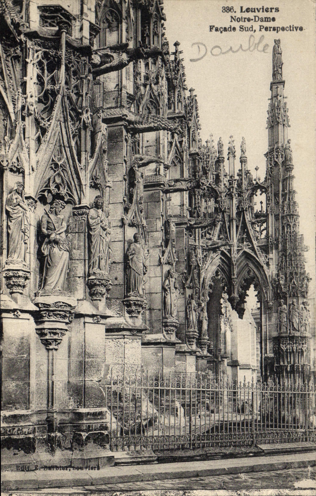CPA Louviers Notre Dame Facade sud perspective