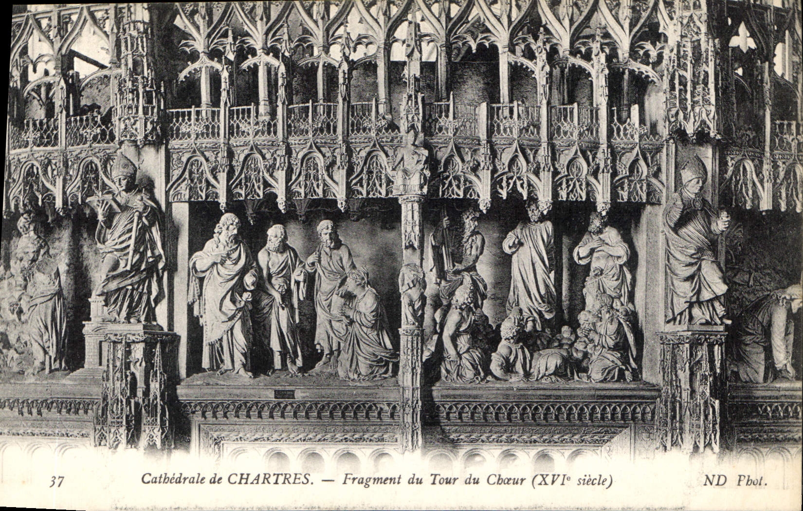 CPA Cathedrale de Chartres Fragment du Tour du Choeur XVI siecle