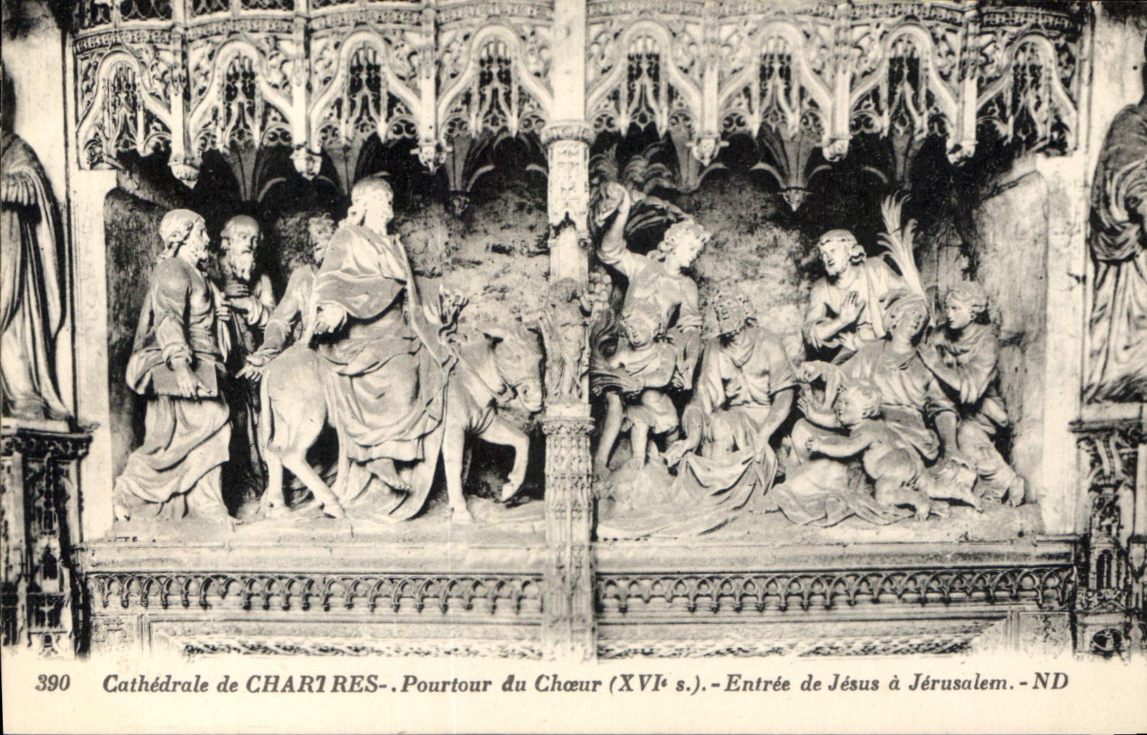CPA Cathedrale de Chartres Pourtour du Choeur XVI Entree de Jesus a Jerusalem 