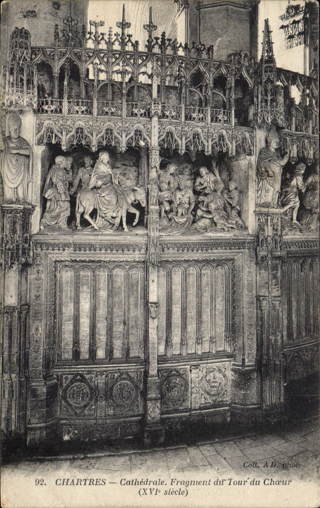 CPA Chartres Cathedrale Fragment du Tour du Coeur XVI siecle 