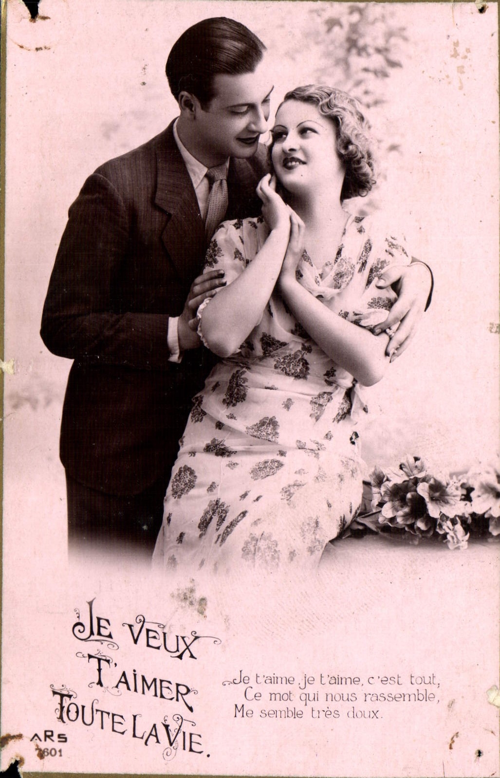 CPA Je veux t'aimer toute la vie Femme