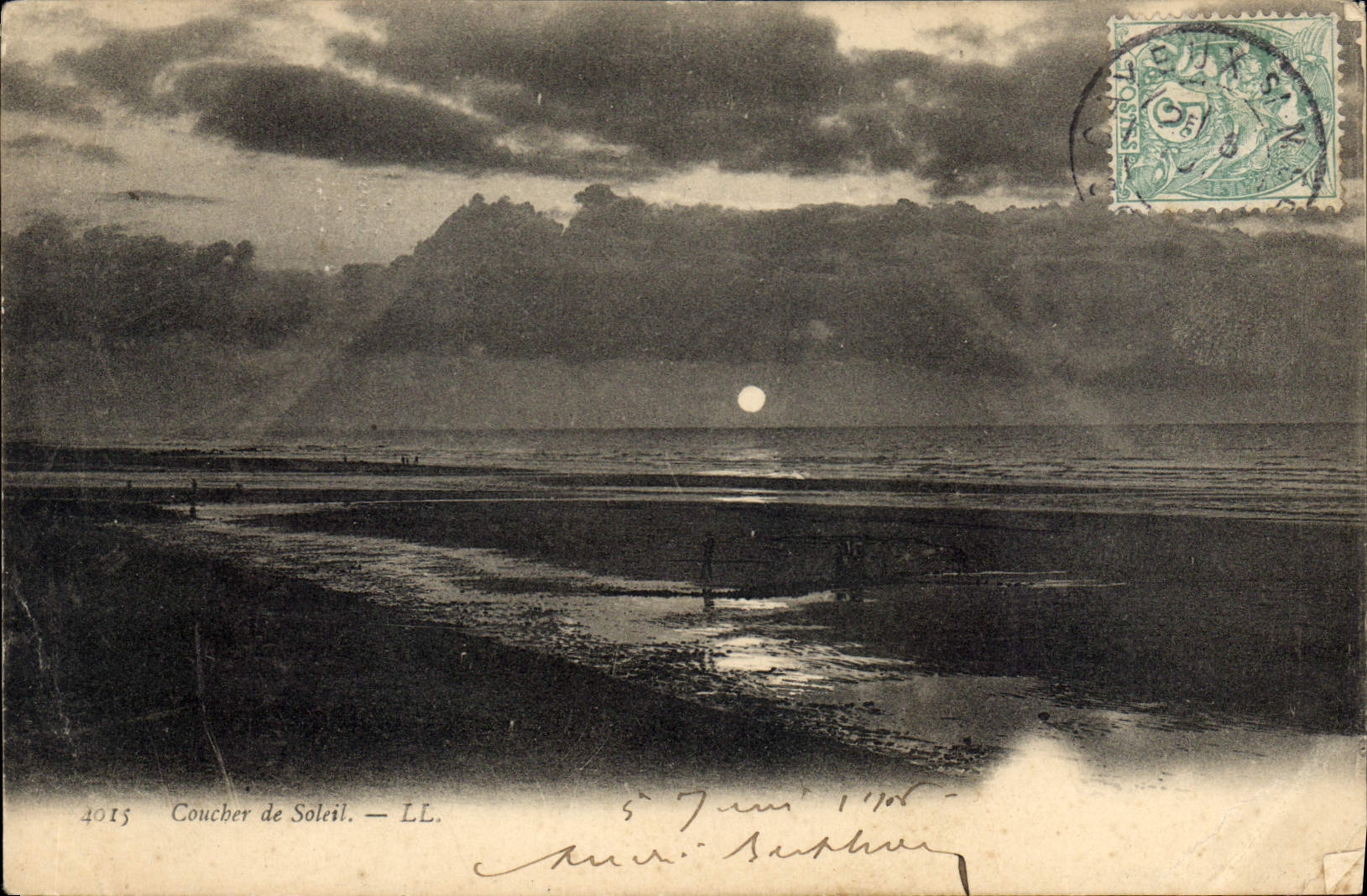 CPA Coucher de Soleil 