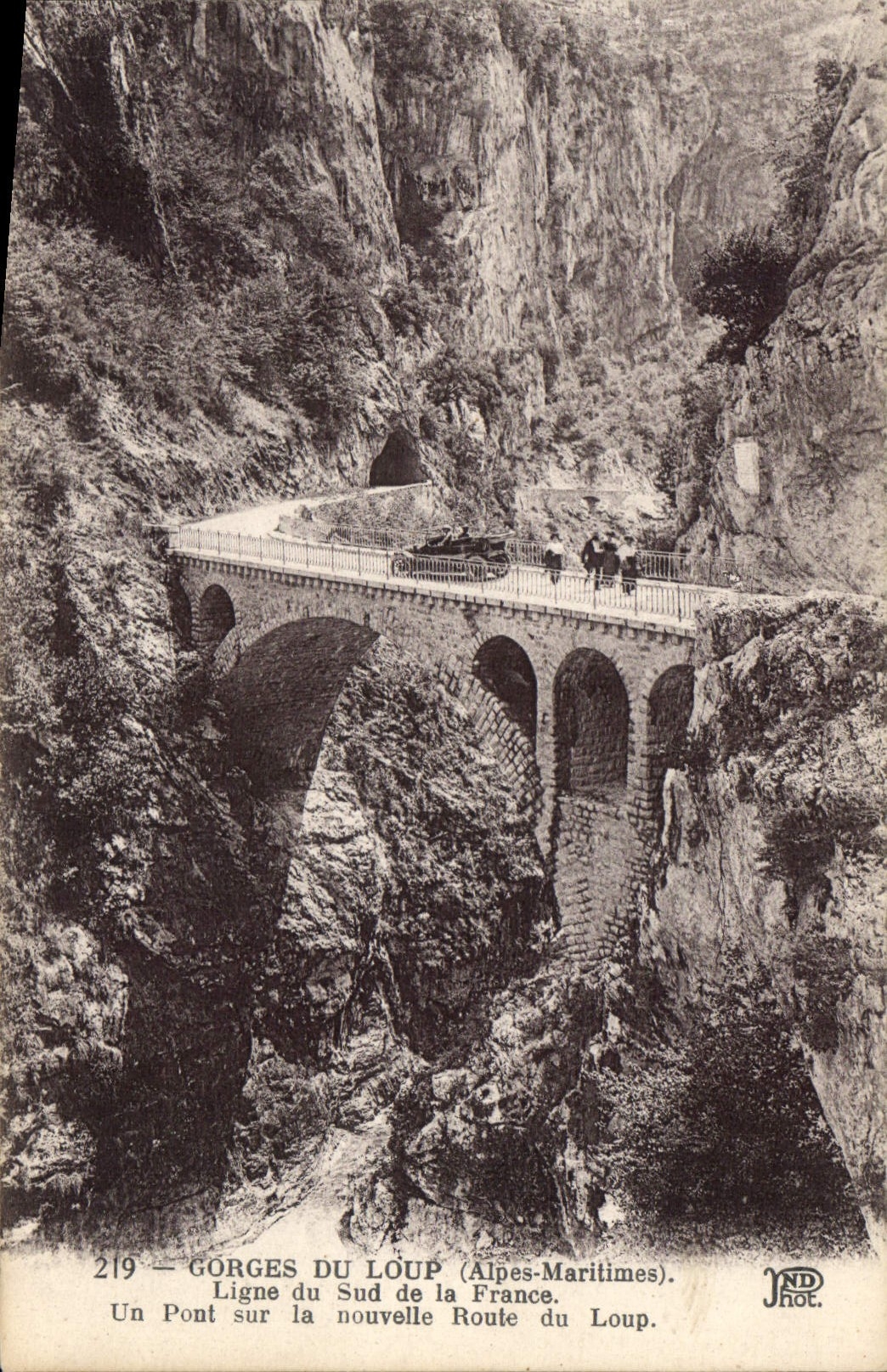 CPA Gorges du Loup Alpes Maritimes Ligne du Sud de la France un Pont sur la nouvelle Route du Loup 