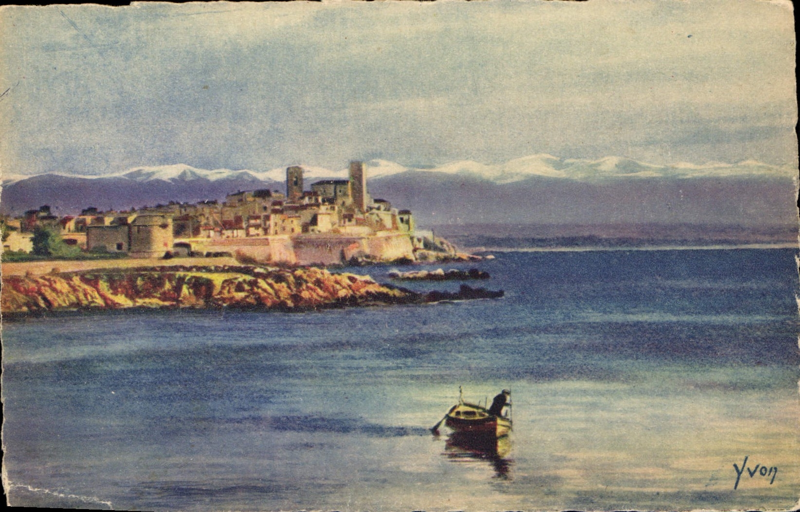 CPA Antibes Alpes Maritimes Le Fort Carre et la Chaine des Alpes
