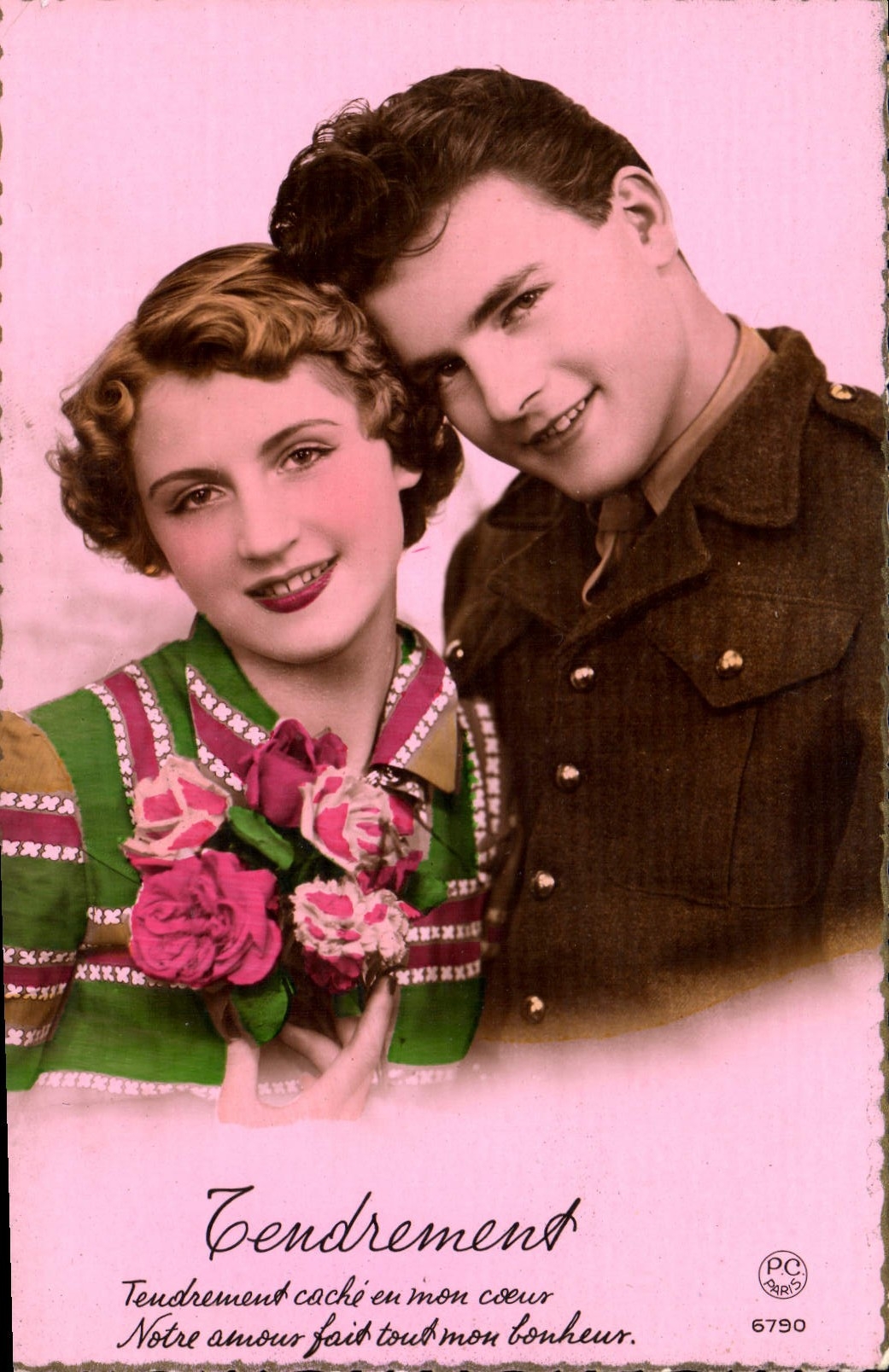 CPA Tendrement Femme