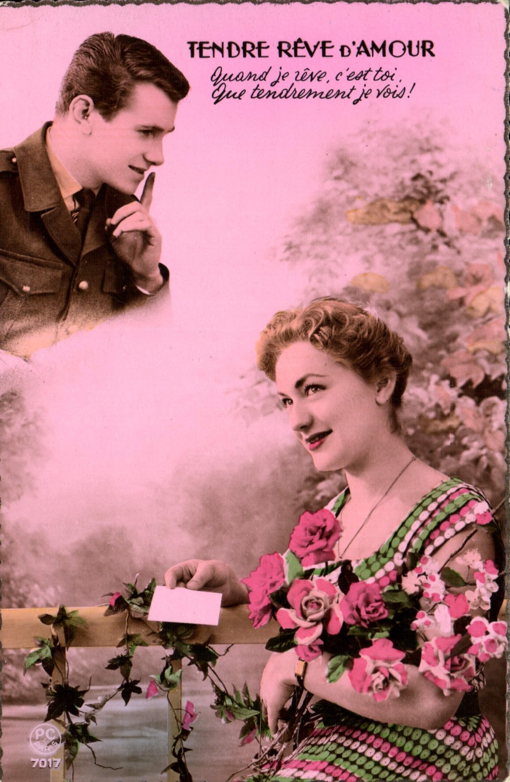 CPA Tendre reve d'Amour Femme