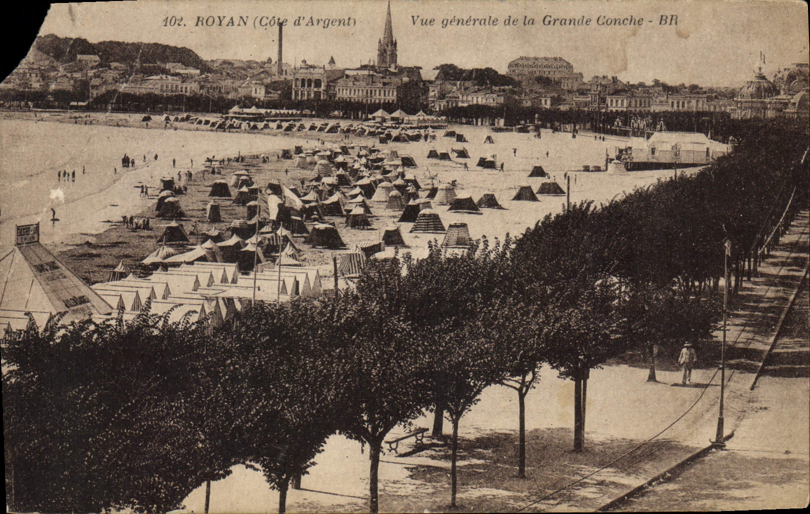 CPA Royan Cote d'Argent Vue generale de la Grande Conche