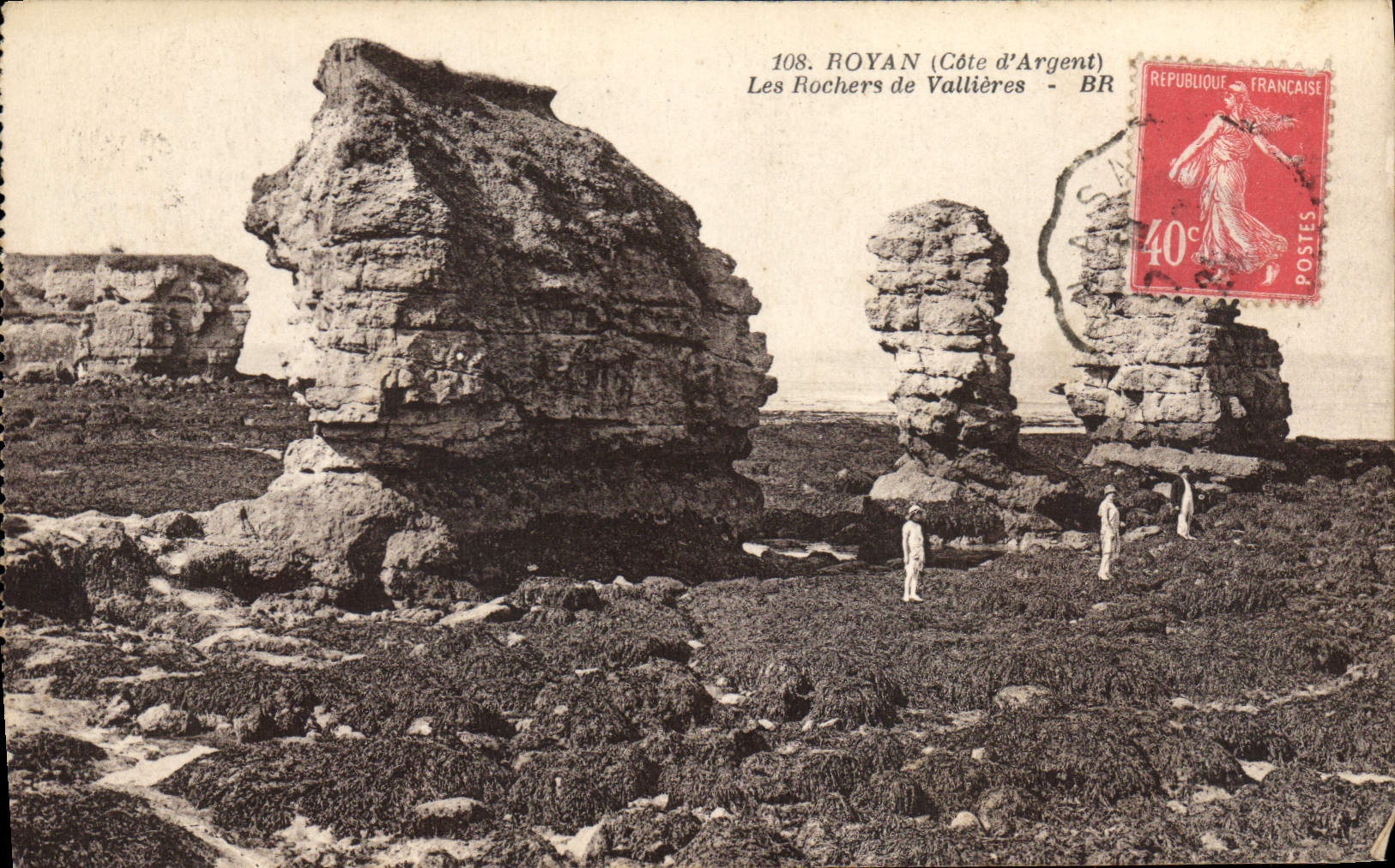 CPA Royan Cote d'Argent Les Rochers de Vallieres 
