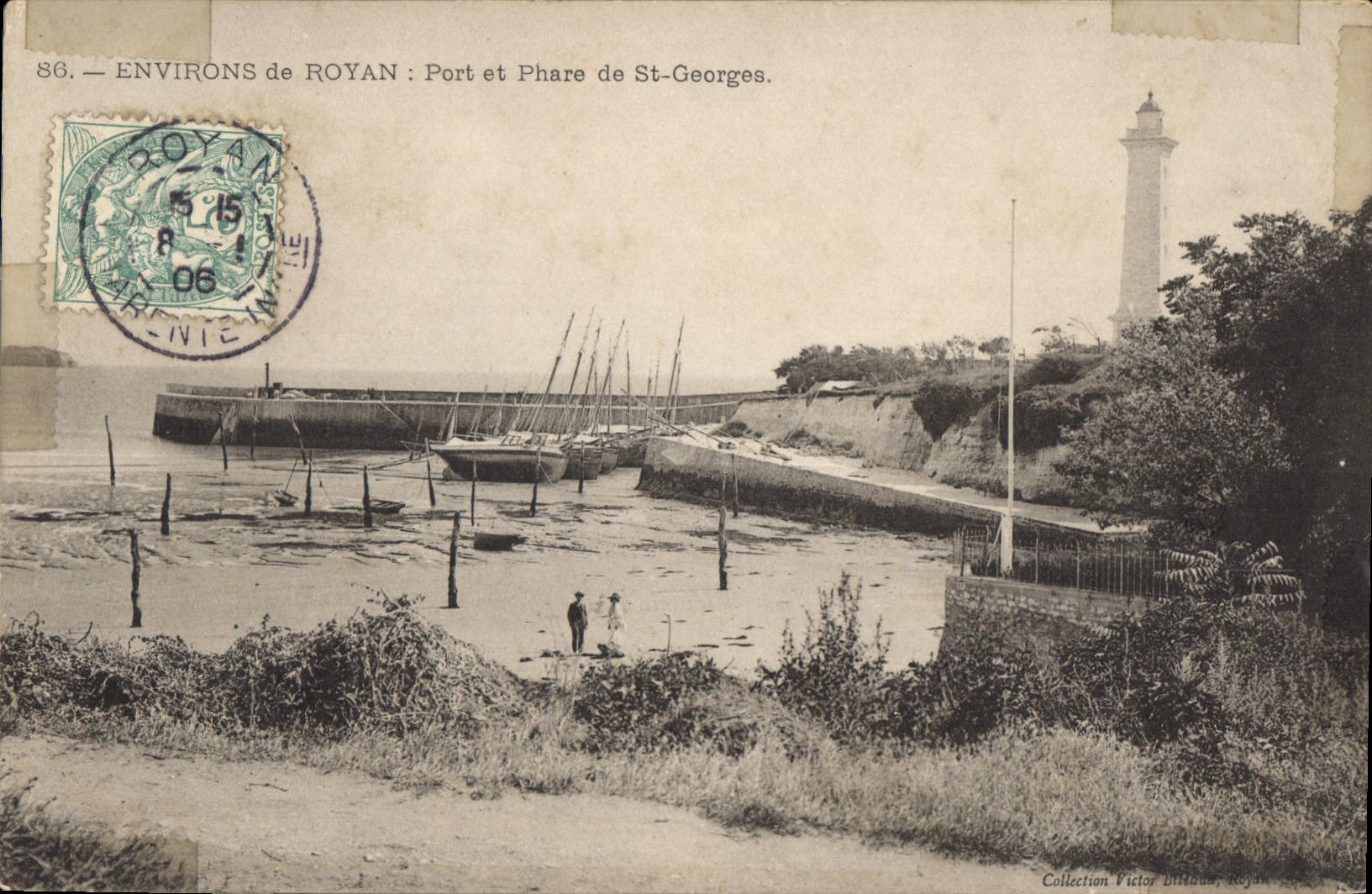 CPA Environs de Royan Port et Phare de St Georges
