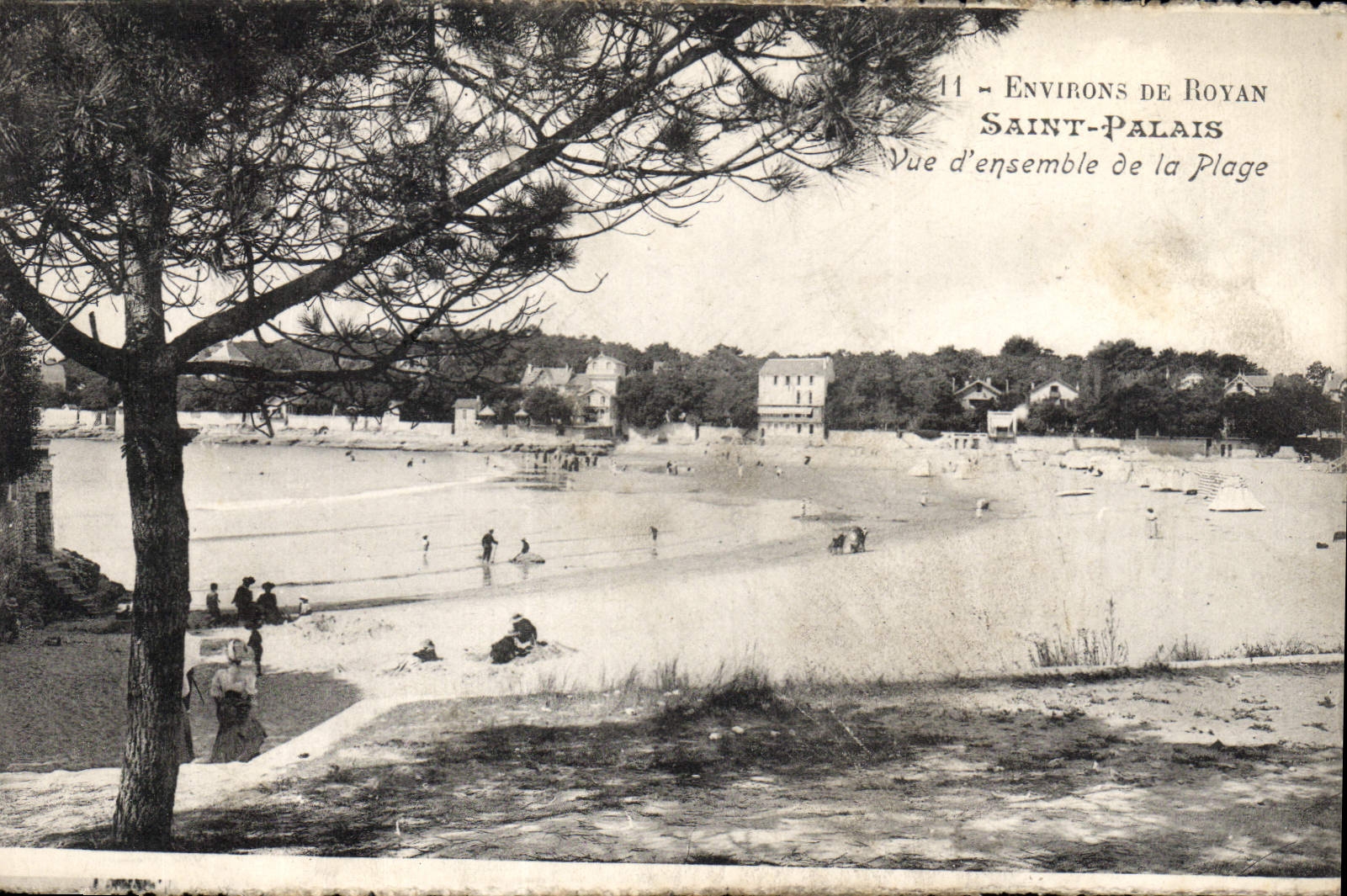 CPA Environs de Royan Saint Palais Vue d'ensemble de la Plage 
