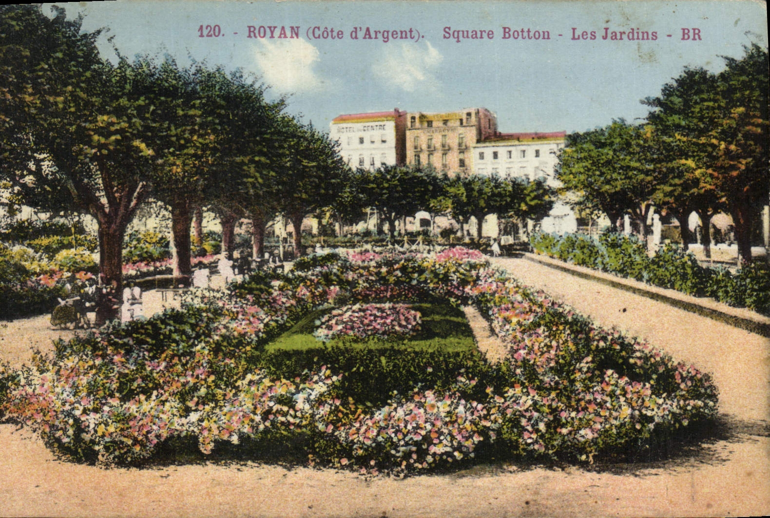 CPA Royan Cote d'Argent Square Botton Les Jardins 