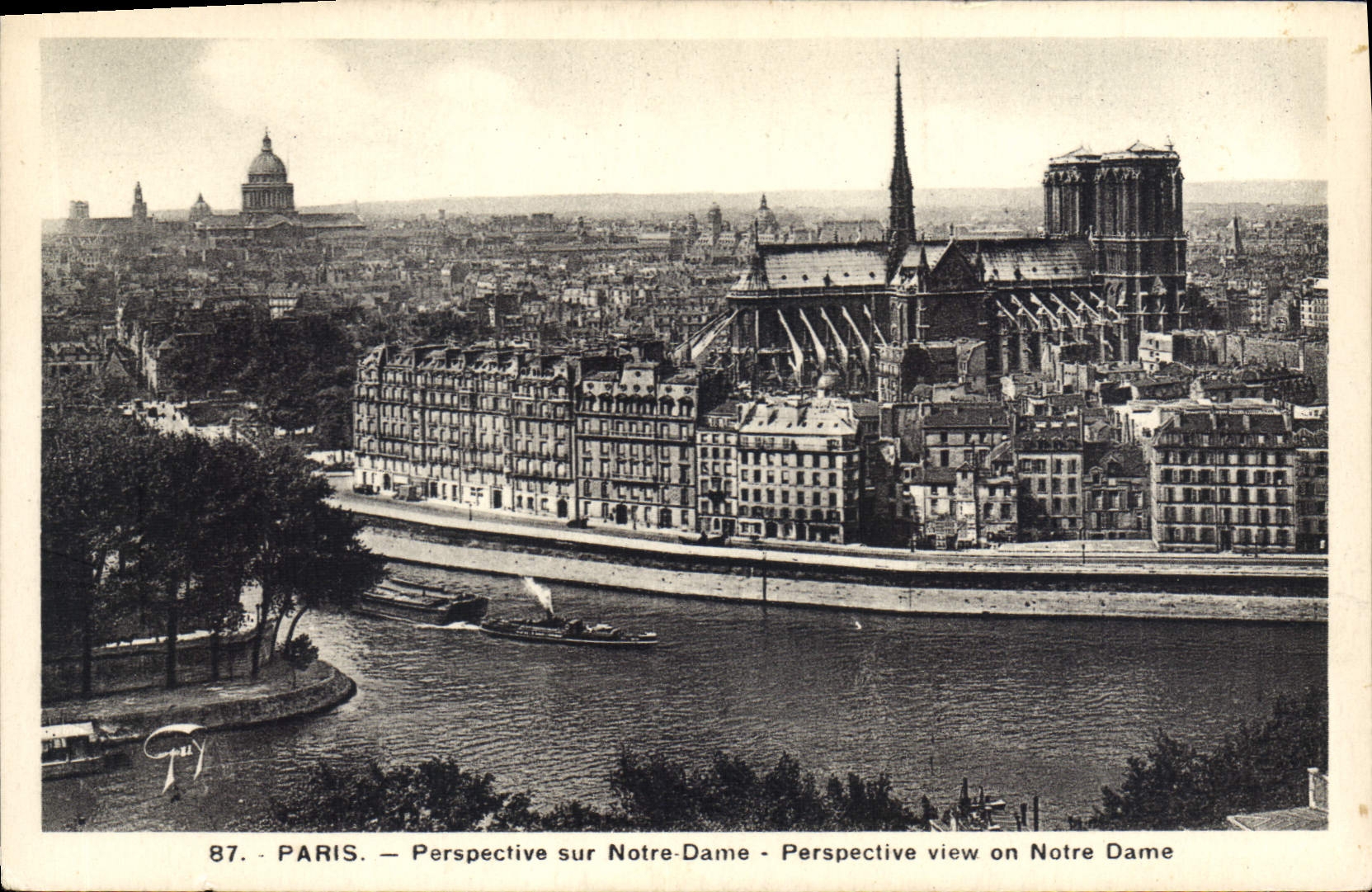 CPA Paris Perspective sur Notre Dame 