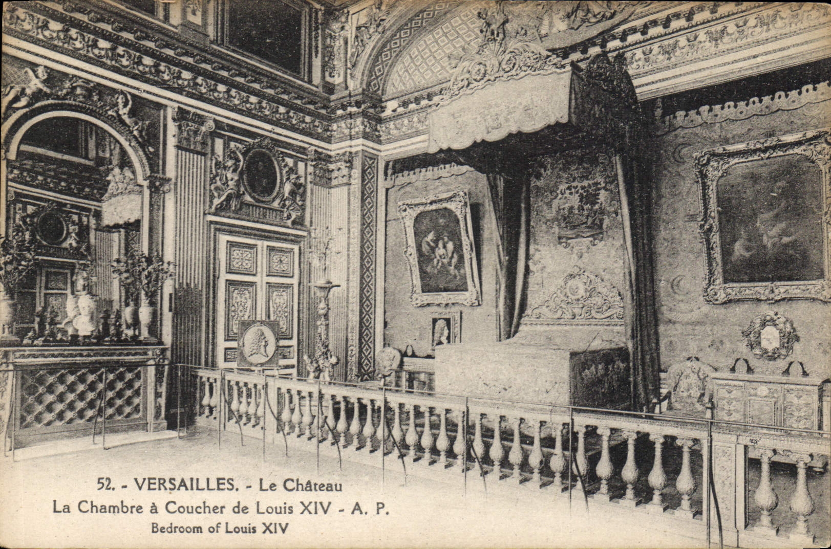 CPA Versailles Le Chateau La Chambre a Coucher de Louis XIV 