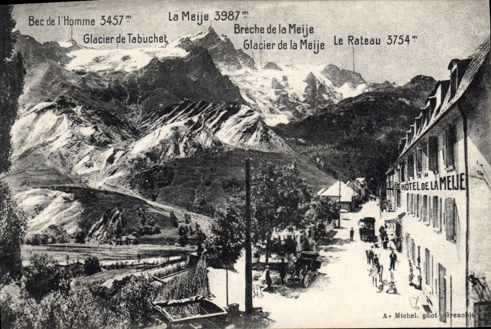 CPA Breche de la Meije Glacier de Tabuchet Bec de l'homme